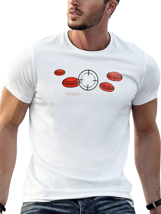 Eat Skeet Sleep Repeat Graphic T-Shirt - Clay Target Shooting Tee