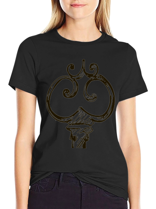 Vintage Key Graphic Tee - Soft Black Cotton Shirt