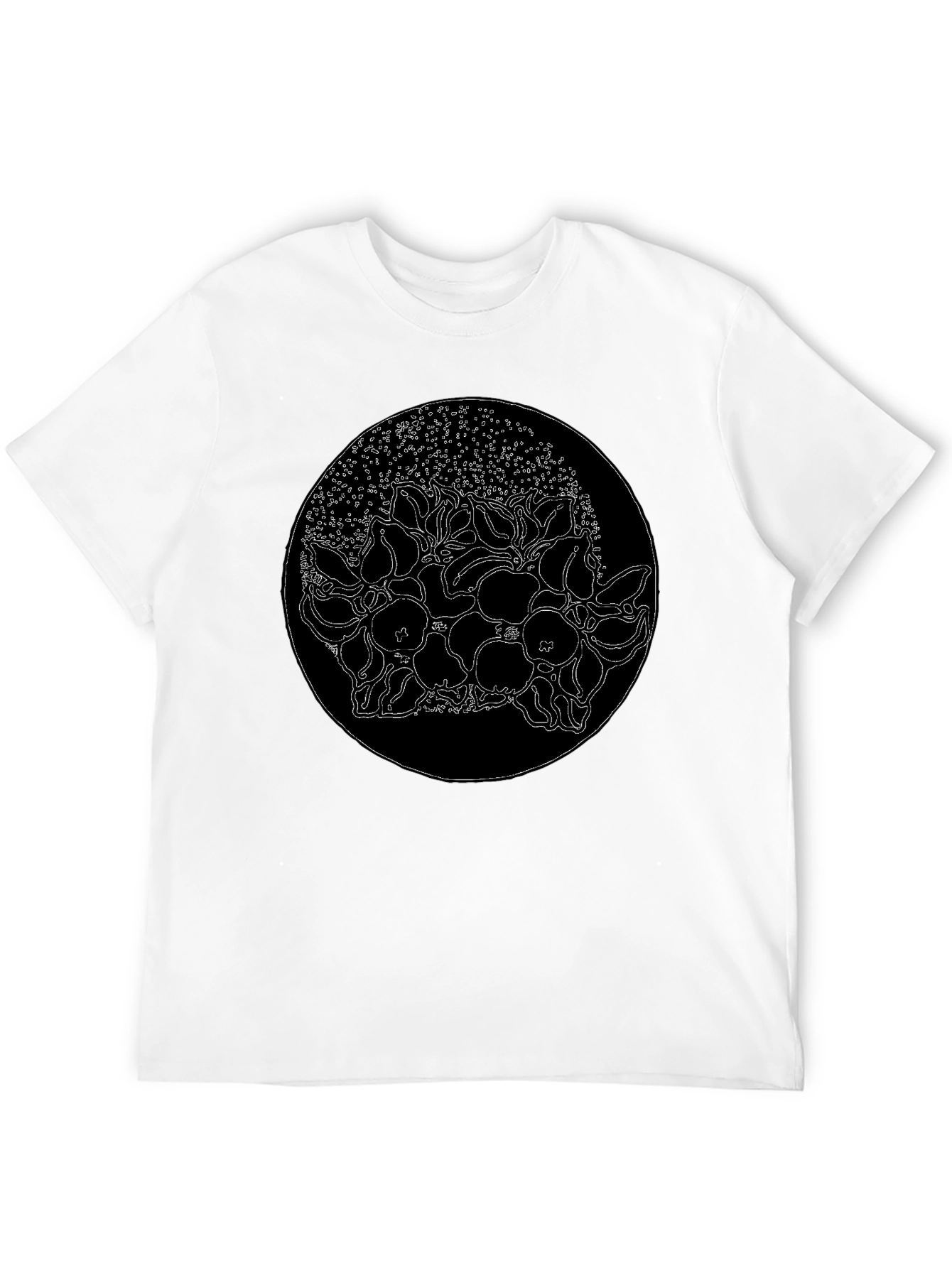 Floral Circle Graphic Tee - Stylish Mens T-Shirt