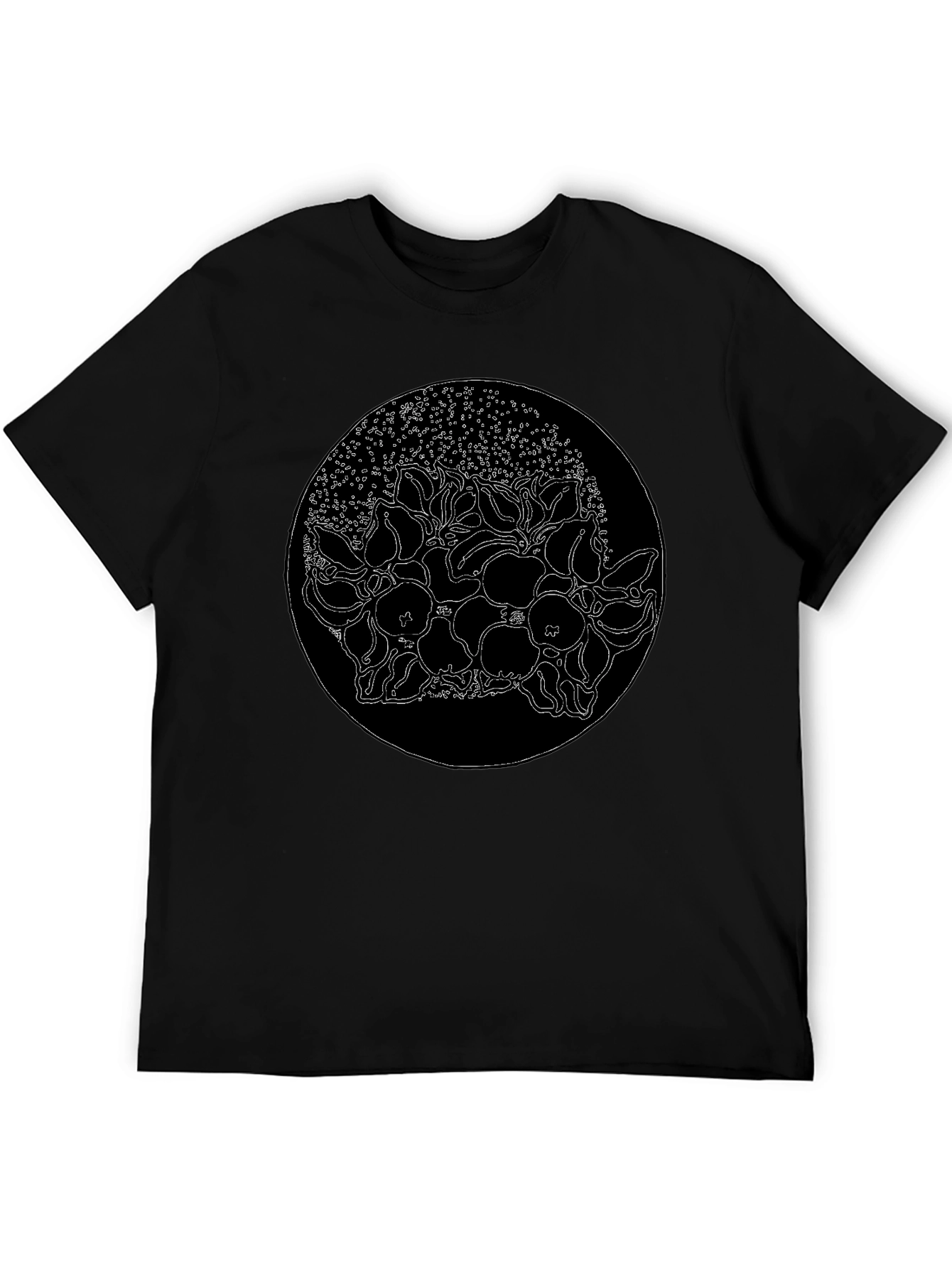 Floral Circle Graphic Tee - Stylish Mens T-Shirt
