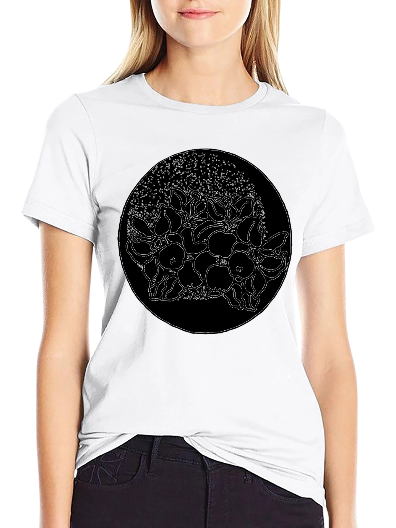 Floral Circle Graphic Tee - Stylish Mens T-Shirt