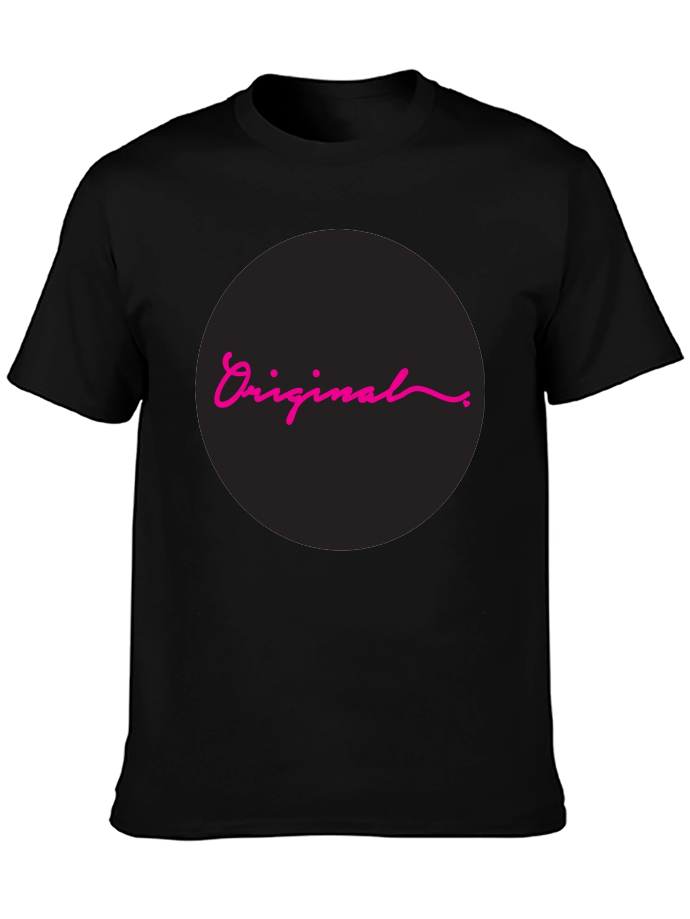 Original Design Black Cotton T-Shirt
