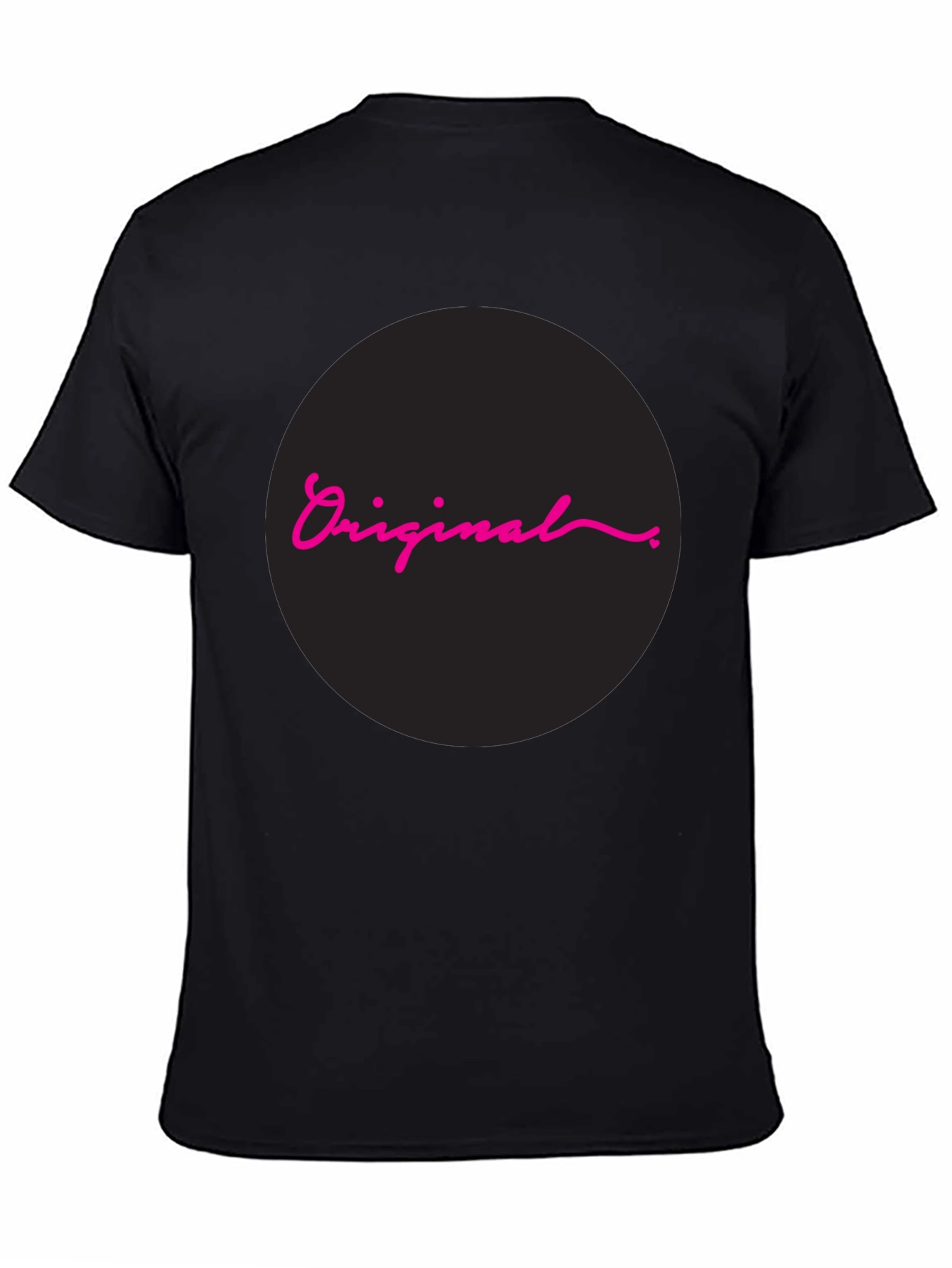 Original Design Black Cotton T-Shirt