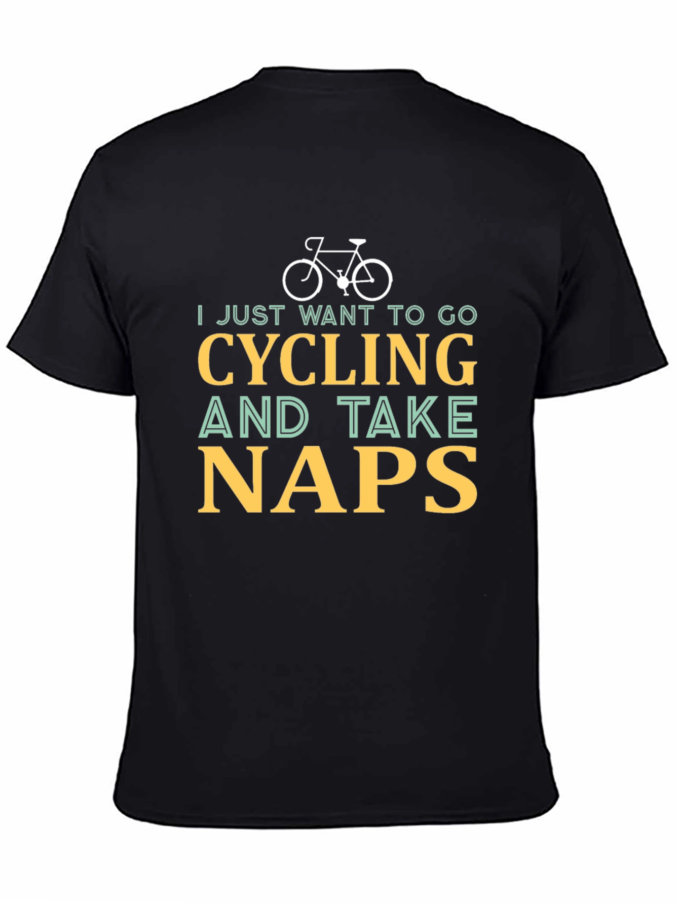 Cycling & Naps Graphic Tee -  Mens Casual T-Shirt