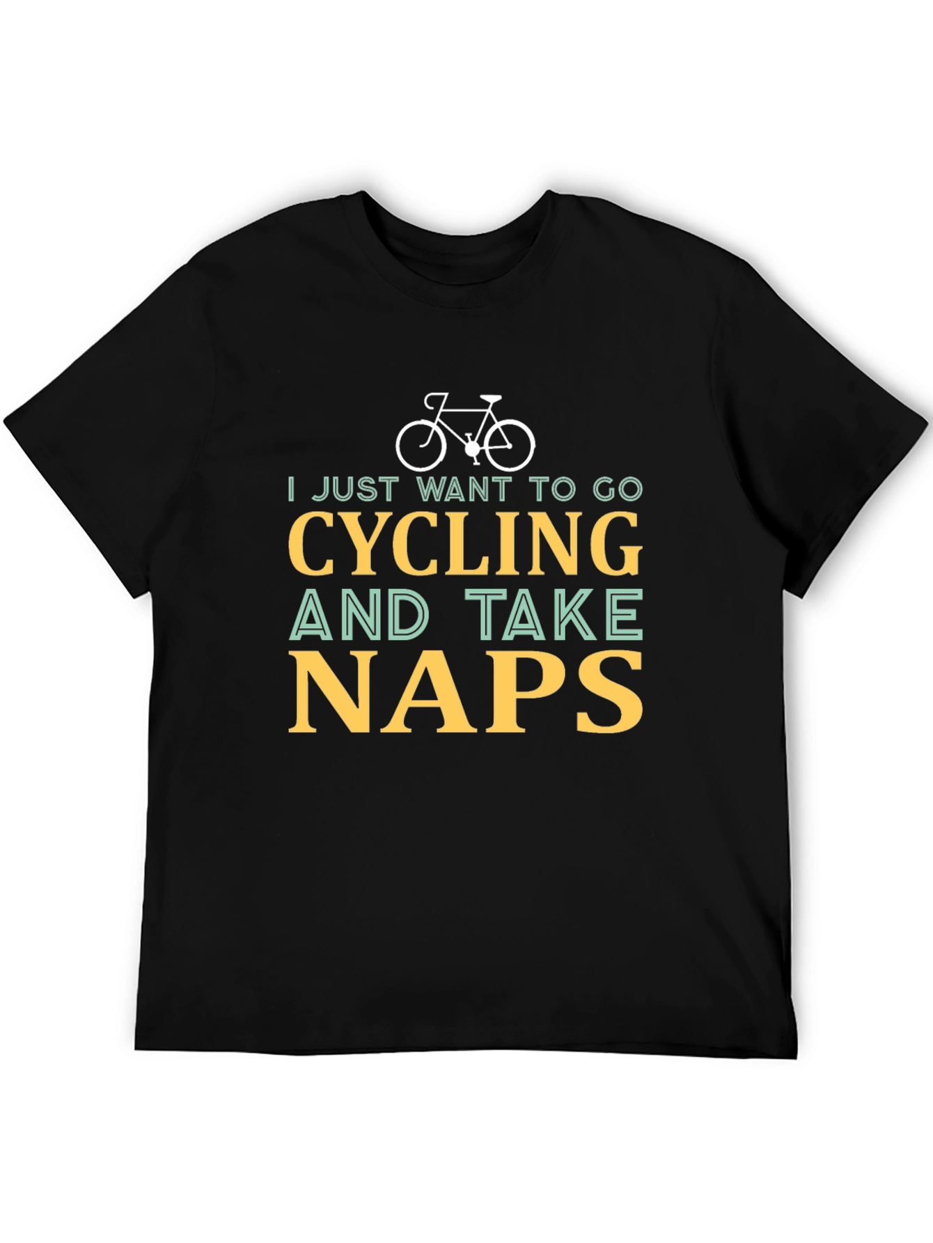 Cycling & Naps Graphic Tee -  Mens Casual T-Shirt