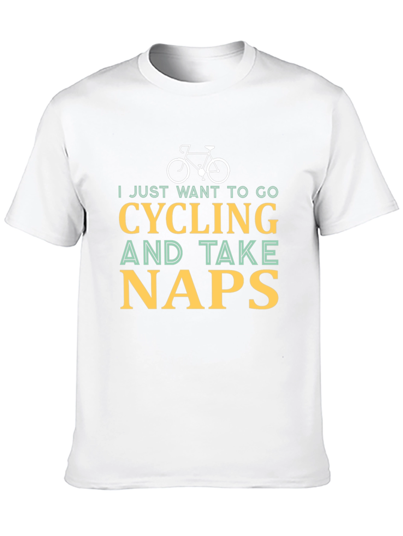 Cycling & Naps Graphic Tee -  Mens Casual T-Shirt