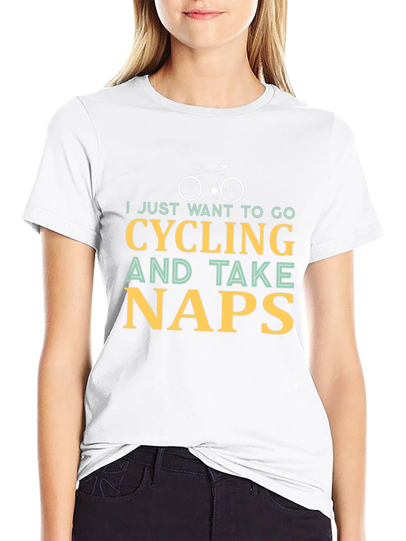 Cycling & Naps Graphic Tee -  Mens Casual T-Shirt