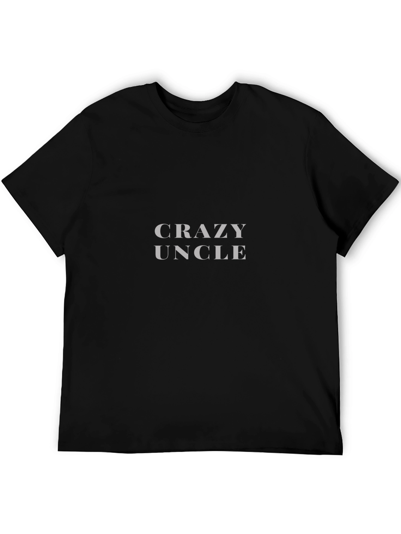 Crazy Uncle T-Shirt - Black Crew Neck Tee
