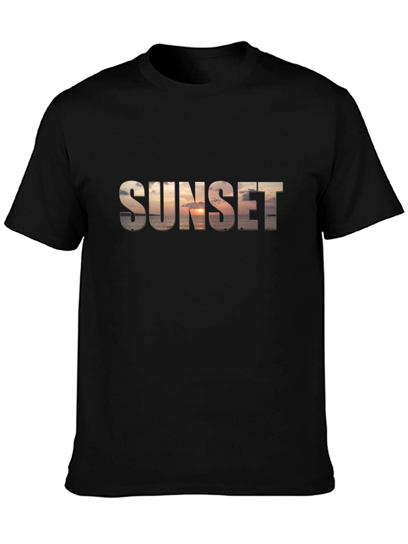 Sunset Graphic Black T-Shirt