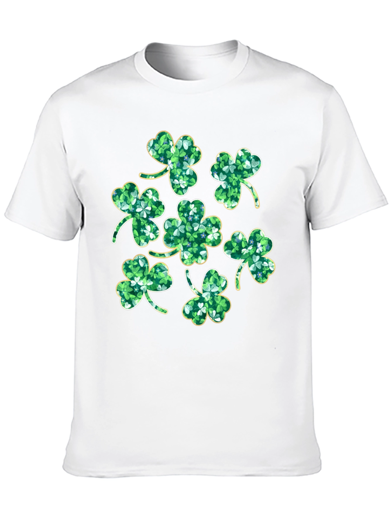 St. Patricks Day Clover T-Shirt - Black