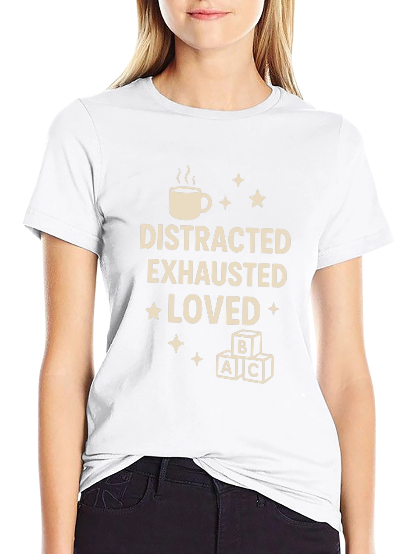 Distracted Exhausted Loved Graphic Tee