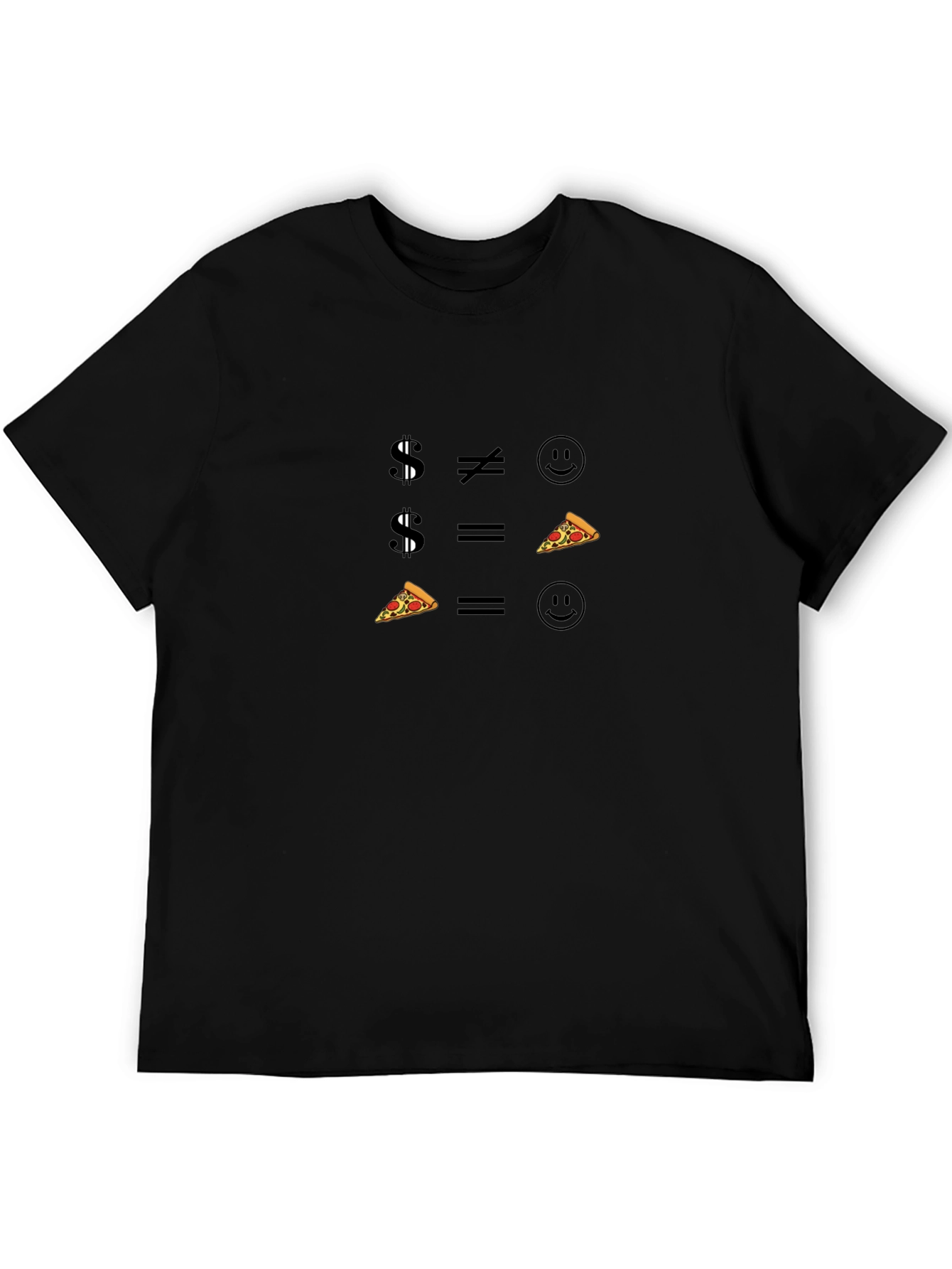 Money vs Pizza: Funny Graphic Tee
