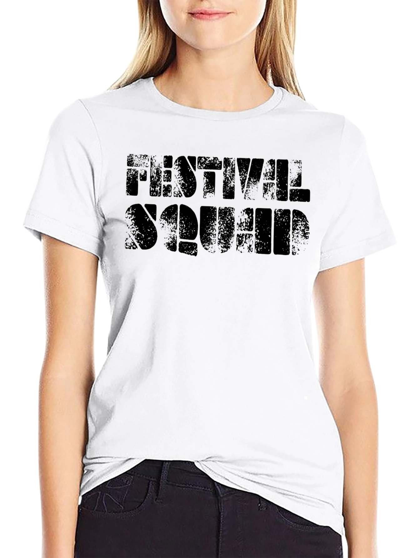 Festival Squad Tee - Black Crew Neck