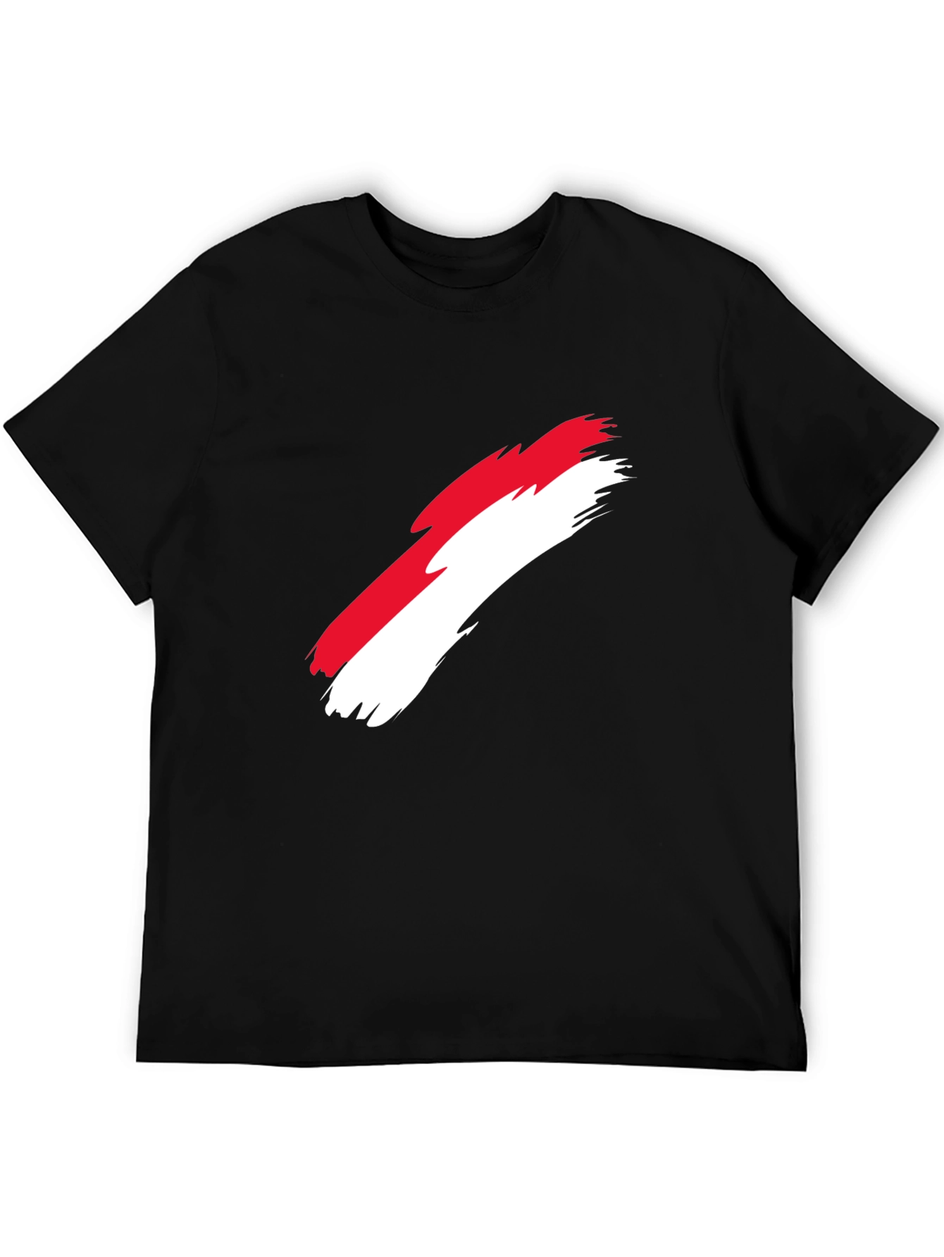 Indonesia Flag Brush Stroke Graphic T-Shirt