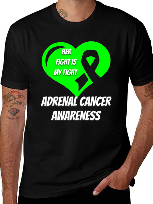 Adrenal Cancer Awareness T-Shirt - Her Fight Is My Fight