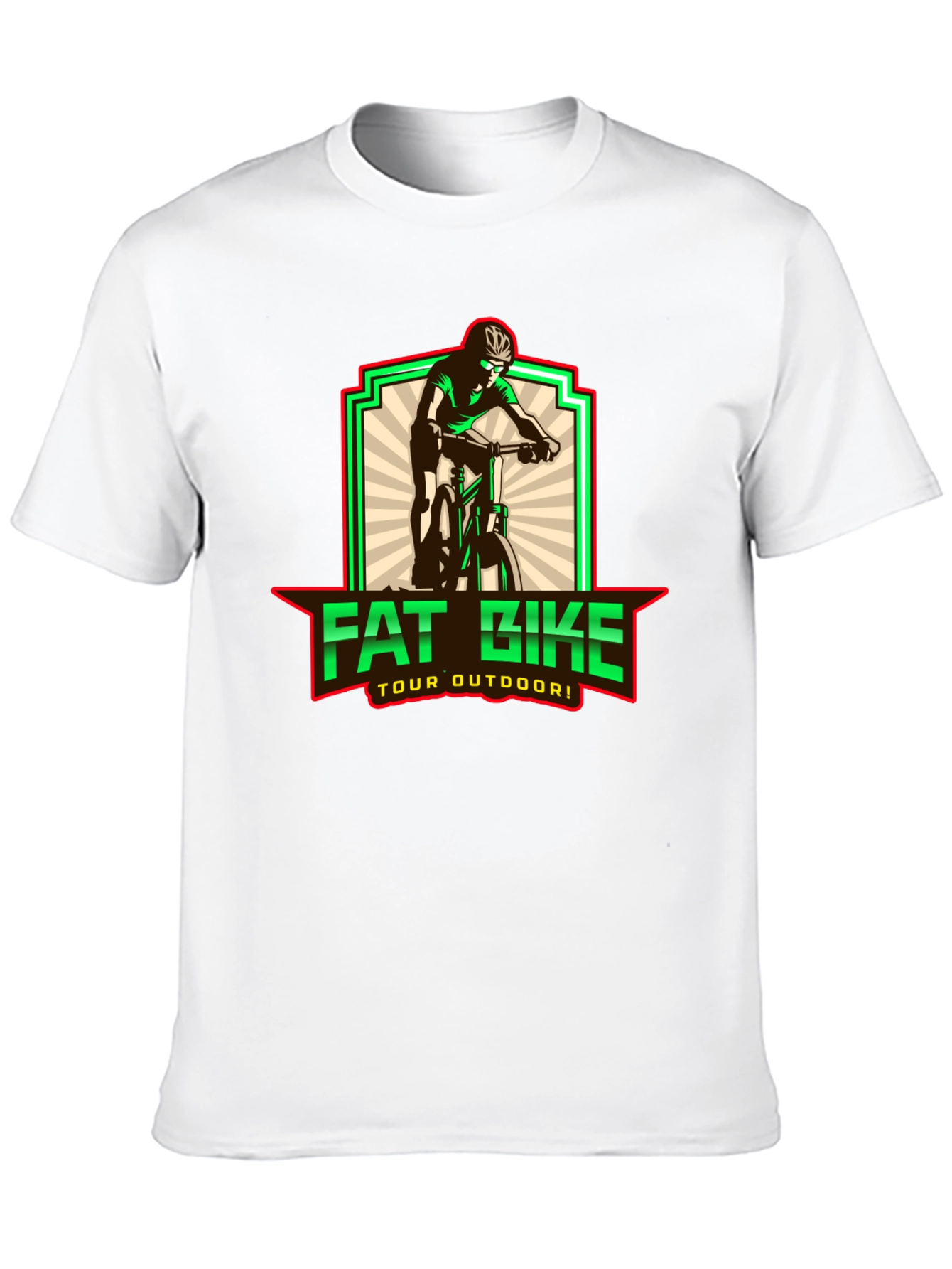 Fat Bike Tour Outdoors Black Graphic T-Shirt