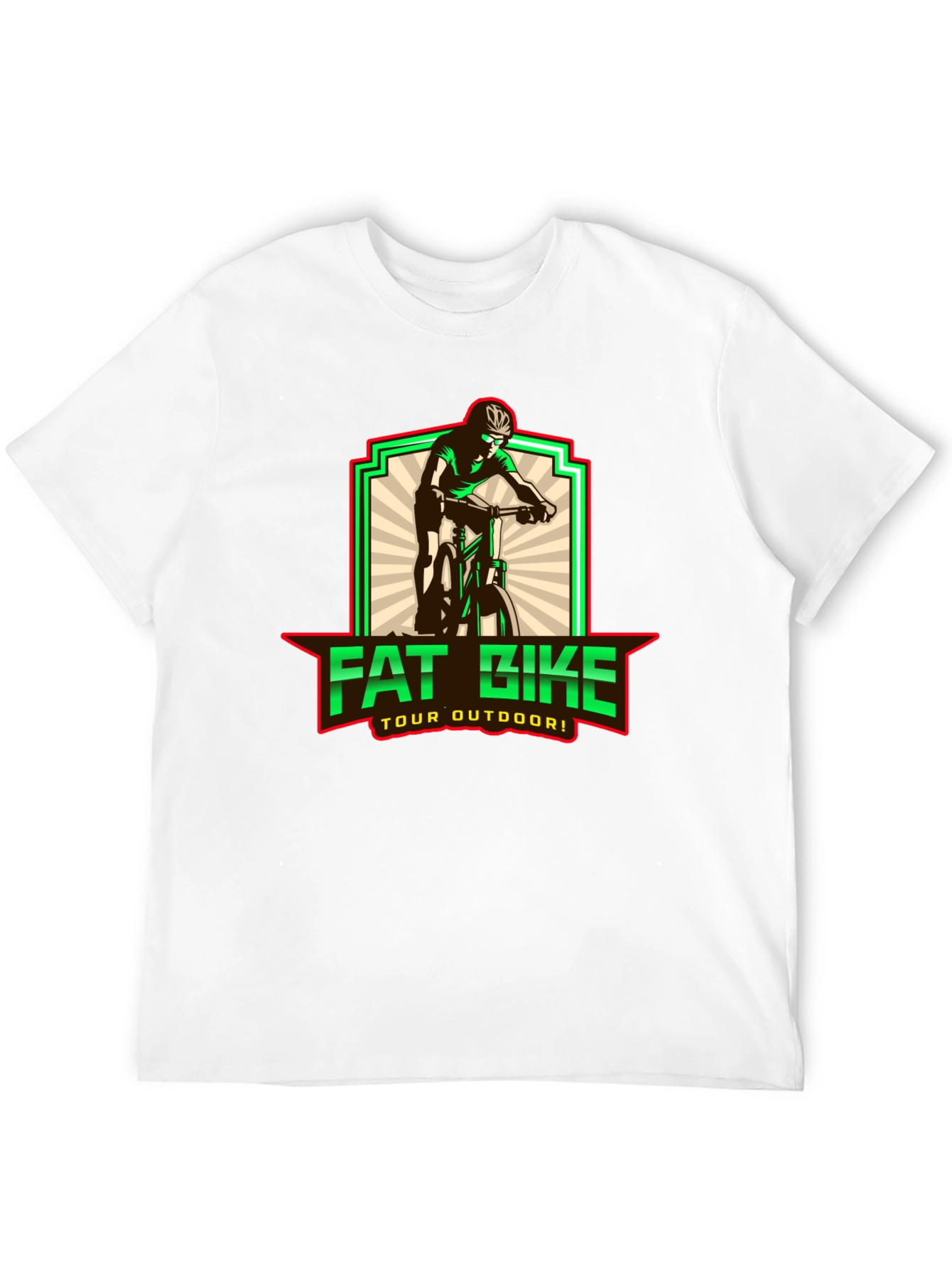 Fat Bike Tour Outdoors Black Graphic T-Shirt