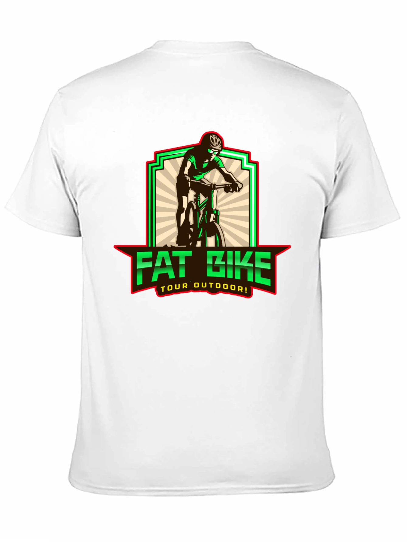 Fat Bike Tour Outdoors Black Graphic T-Shirt