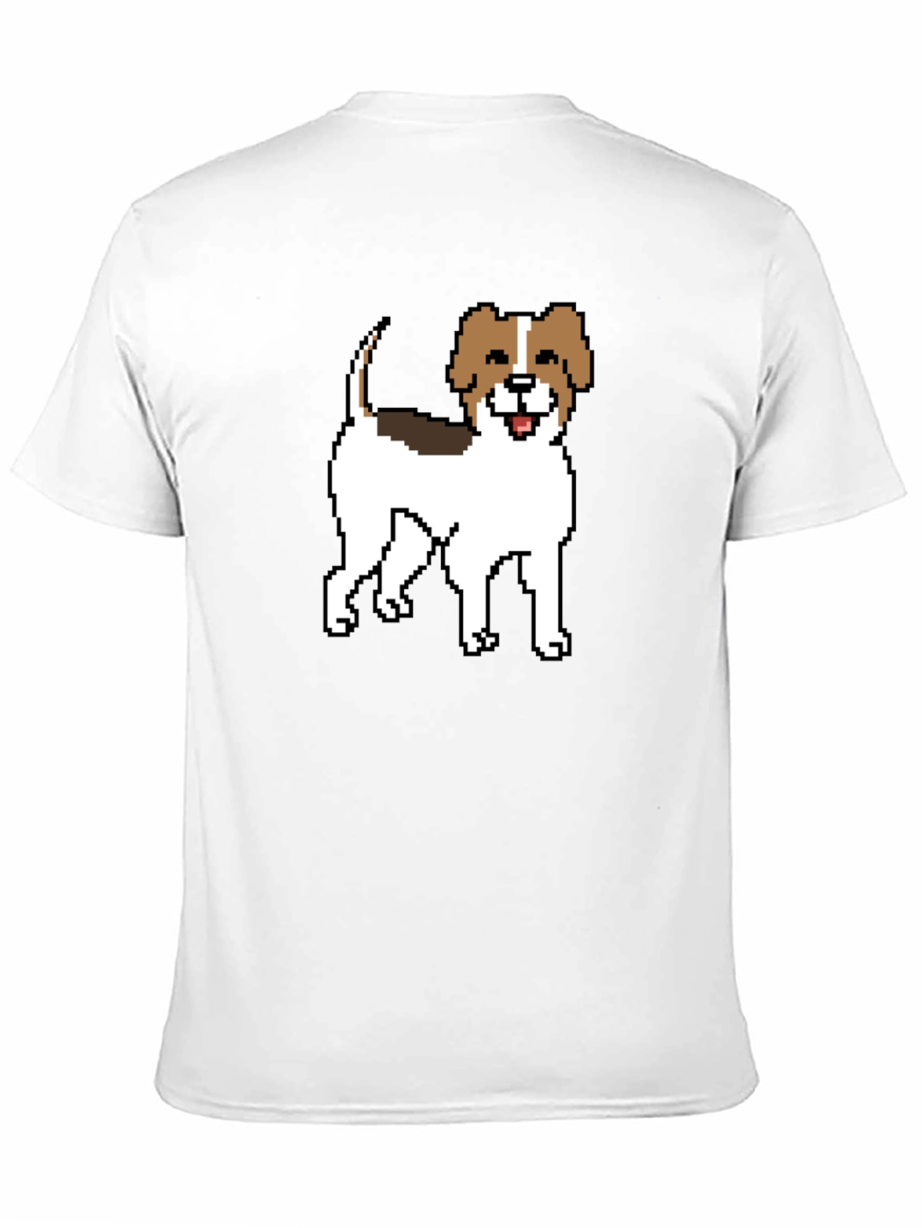 Pixel Dog Graphic Tee - Black Casual Shirt