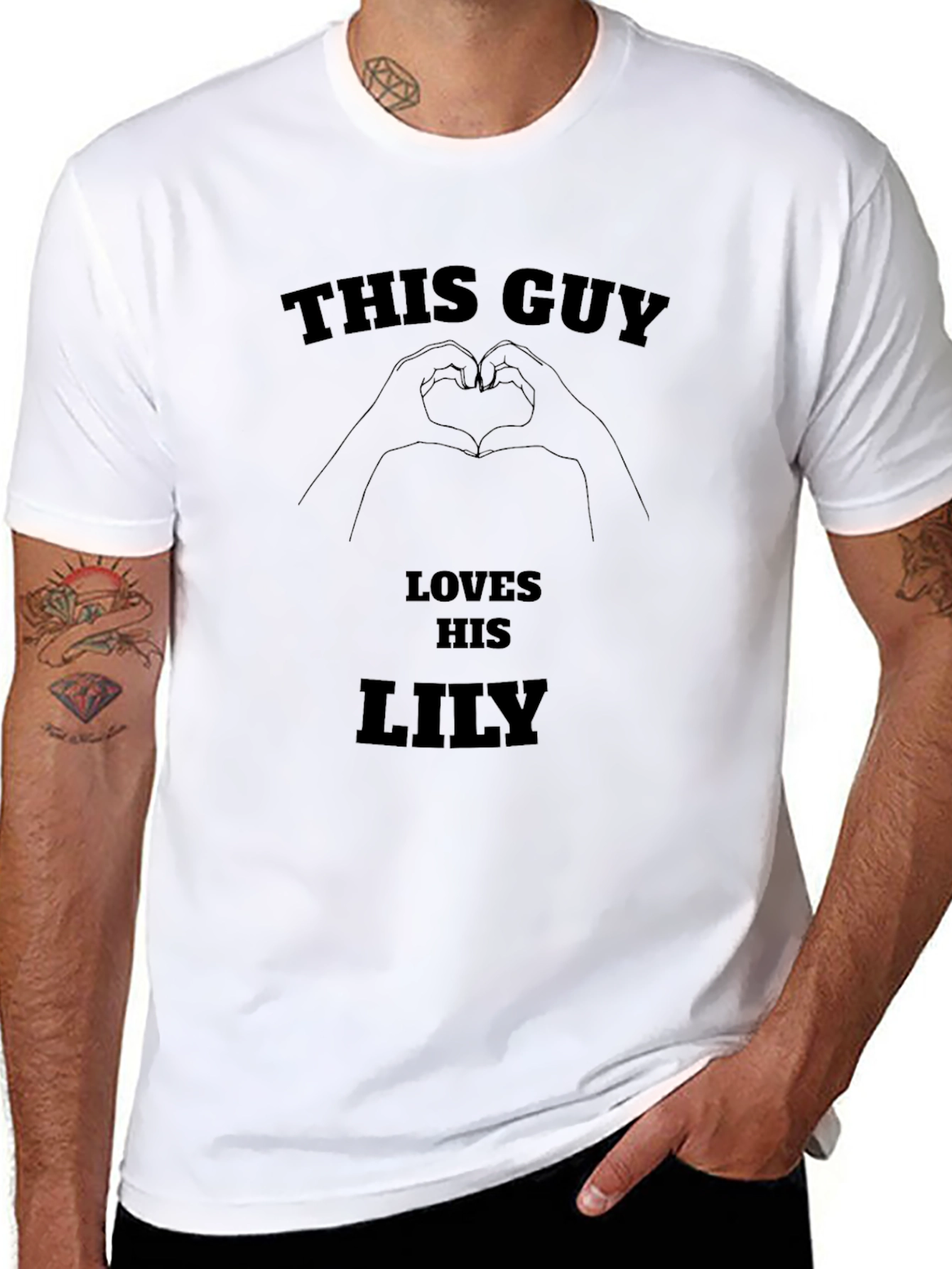 This Guy Loves His Lily Graphic Tee