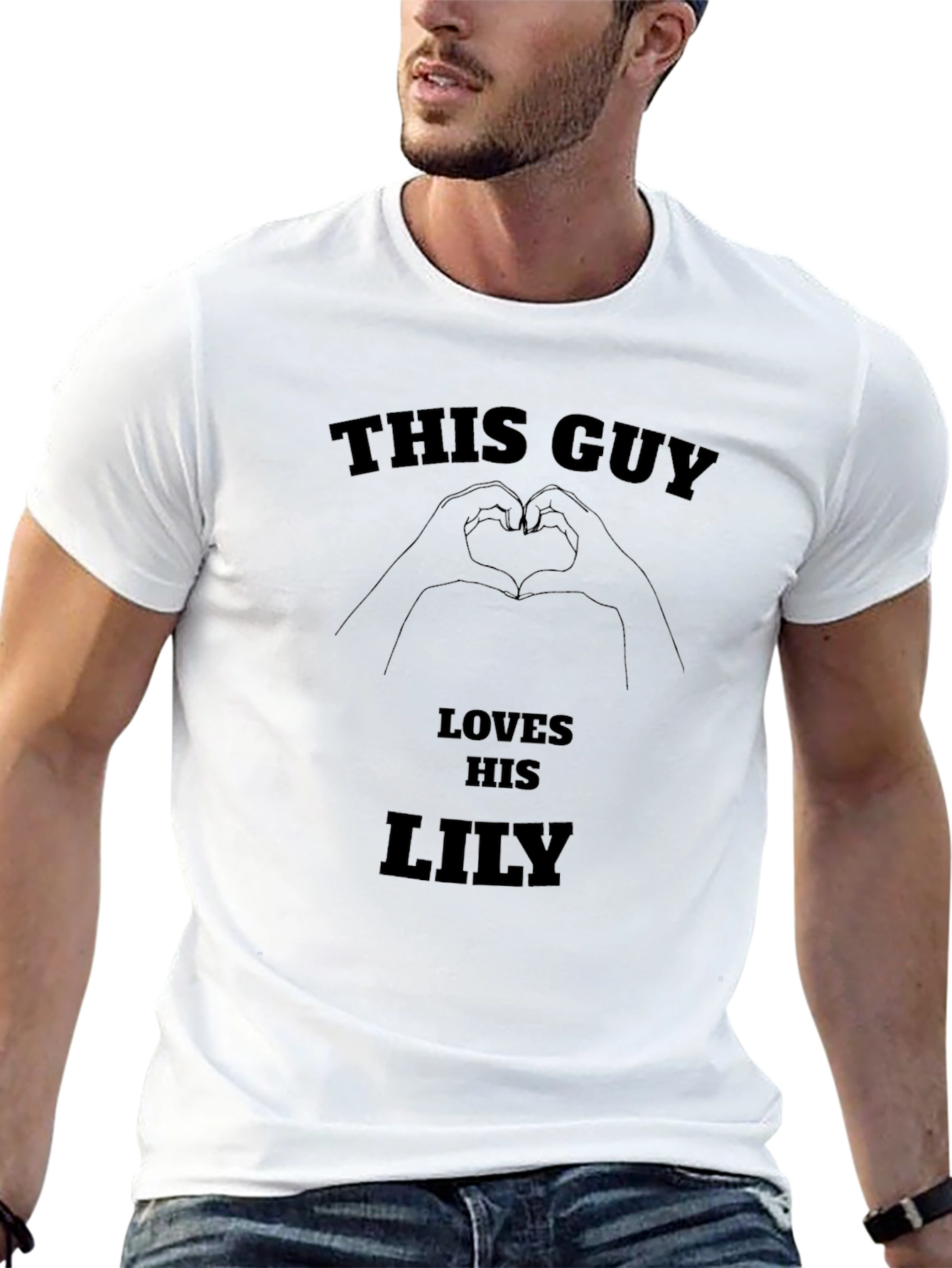 This Guy Loves His Lily Graphic Tee