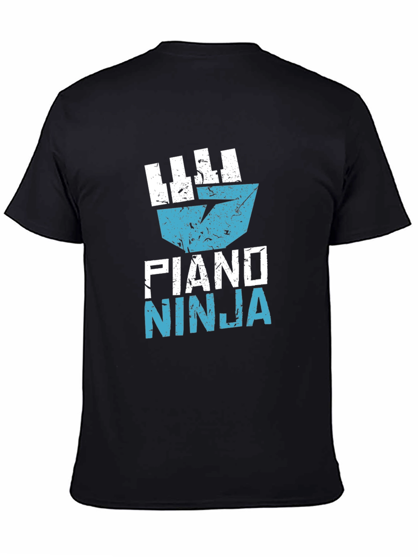Piano Ninja Black T-Shirt Music Lover Tee