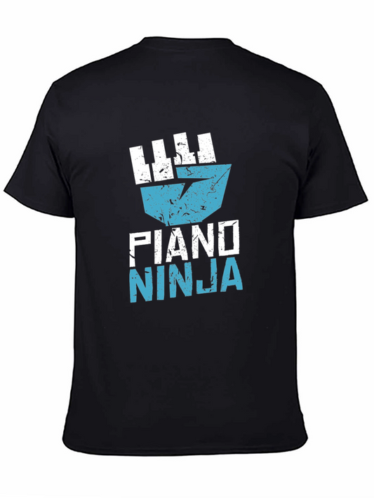 Piano Ninja Black T-Shirt Music Lover Tee
