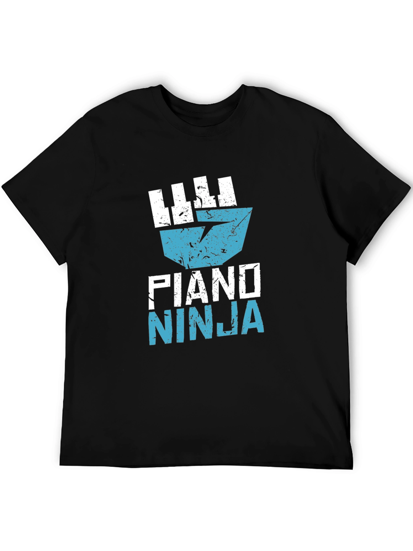 Piano Ninja Black T-Shirt Music Lover Tee