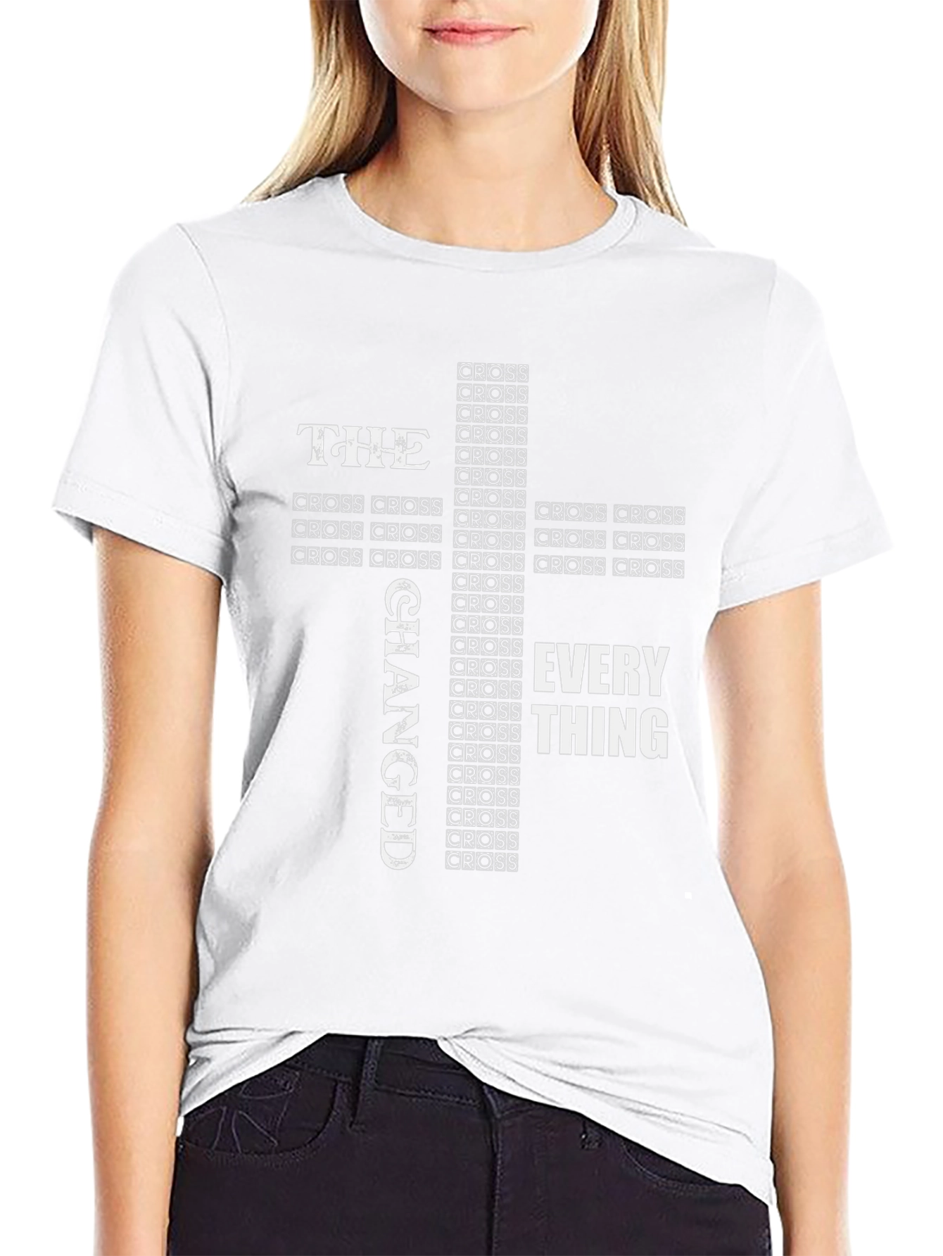 Faith Inspired Cross Graphic T-Shirt
