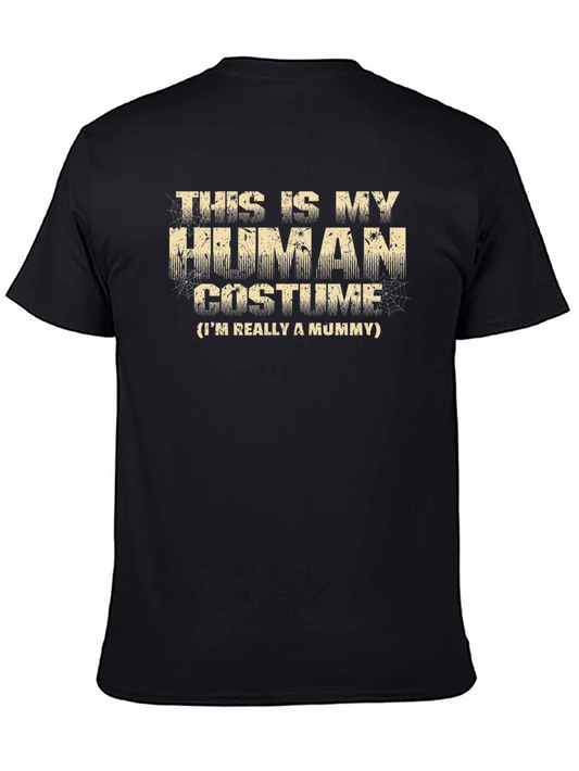 Human Costume Mummy T-Shirt - Halloween Funny Tee