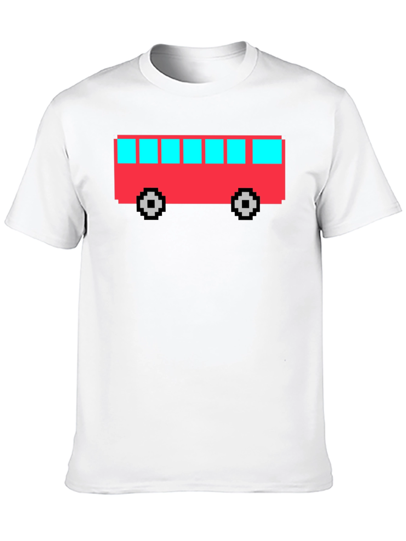 Pixel Bus Graphic T-Shirt - Retro Gaming Style