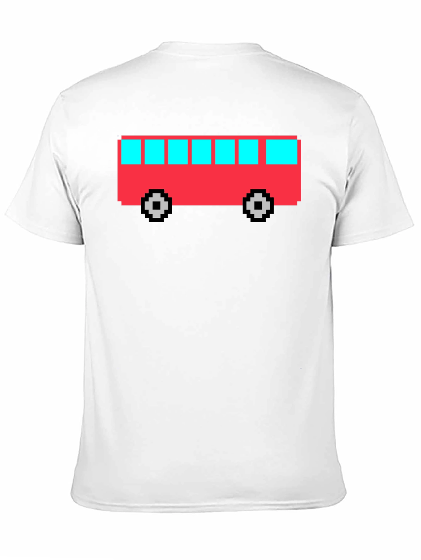 Pixel Bus Graphic T-Shirt - Retro Gaming Style