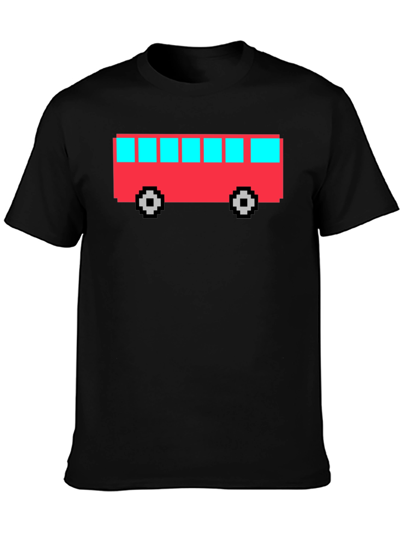 Pixel Bus Graphic T-Shirt - Retro Gaming Style
