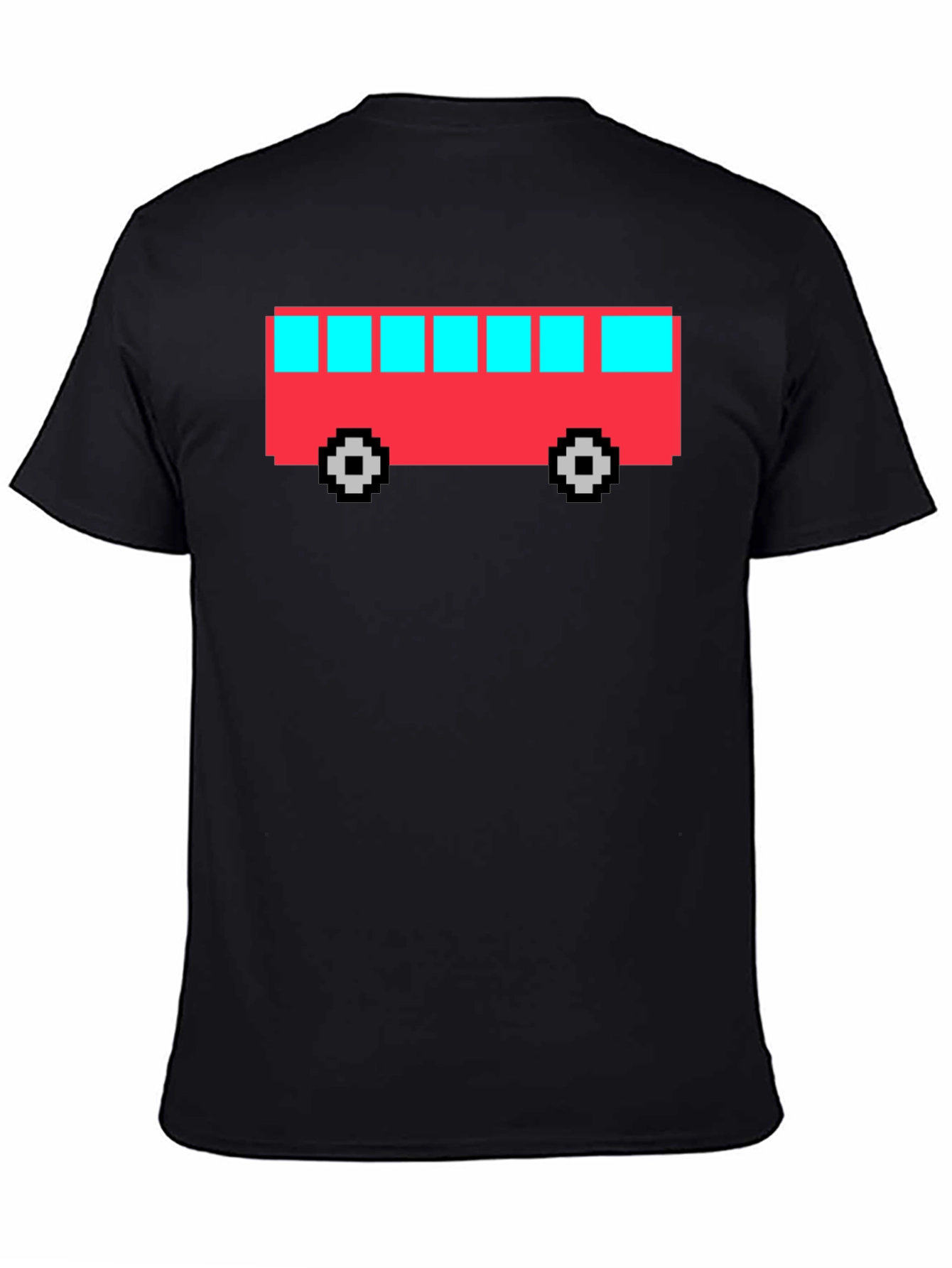 Pixel Bus Graphic T-Shirt - Retro Gaming Style