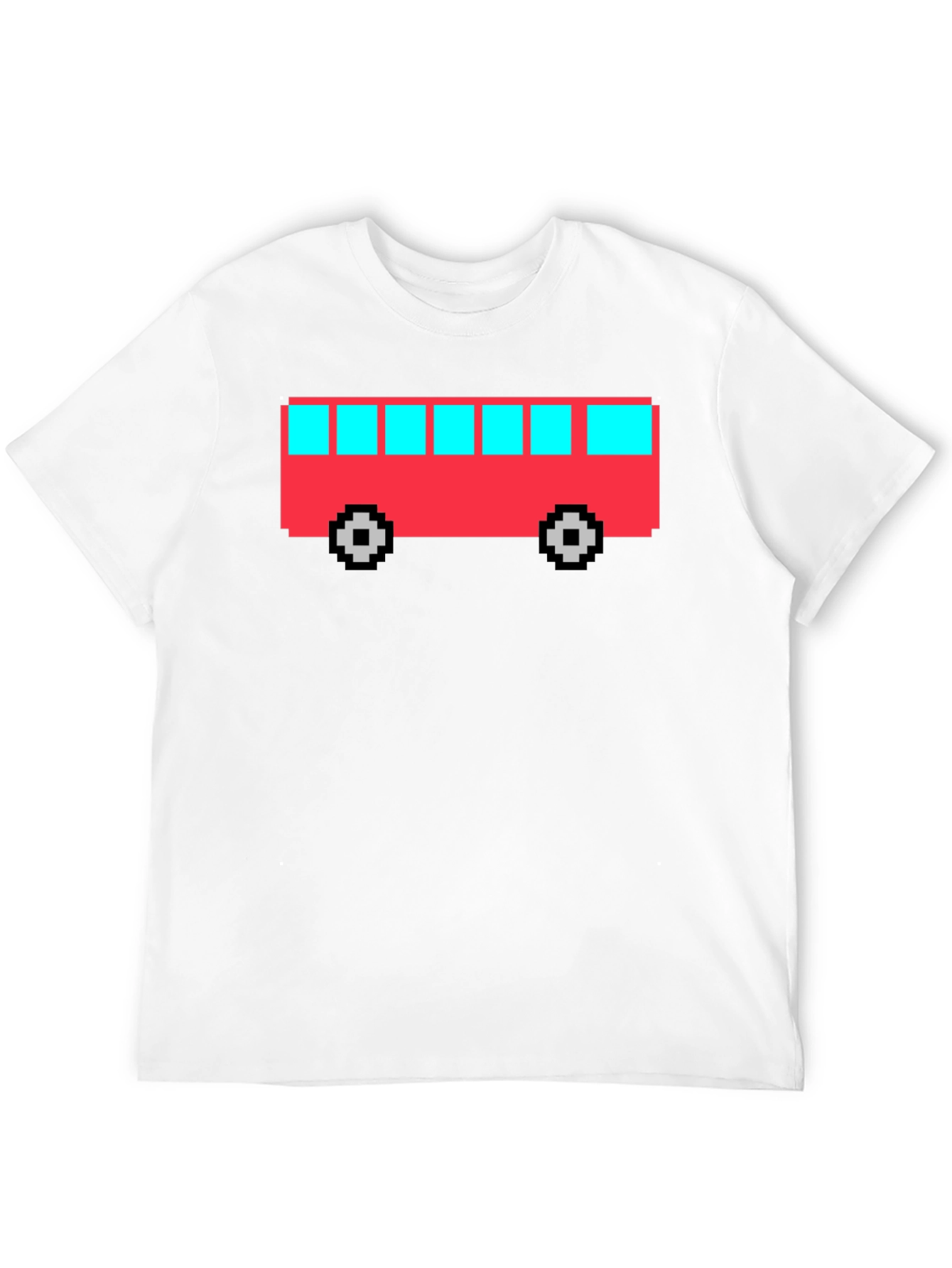 Pixel Bus Graphic T-Shirt - Retro Gaming Style