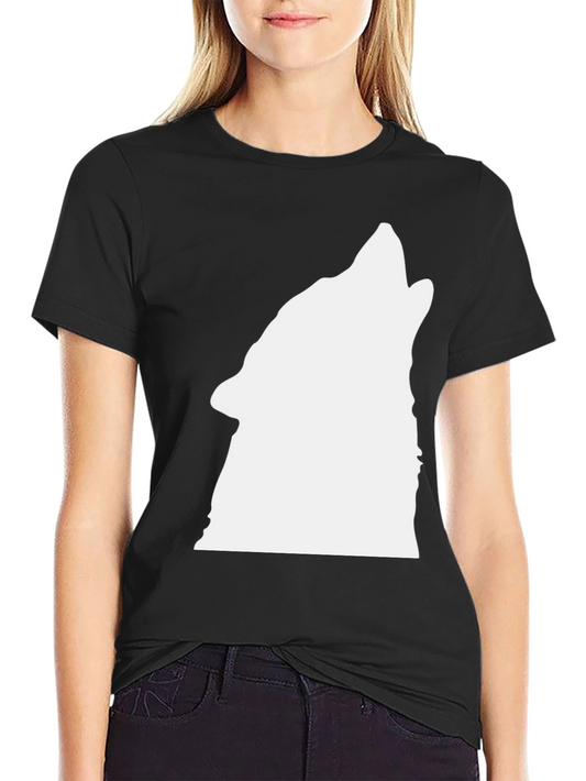 Black Wolf Howl Graphic Tee - Mens Casual Shirt