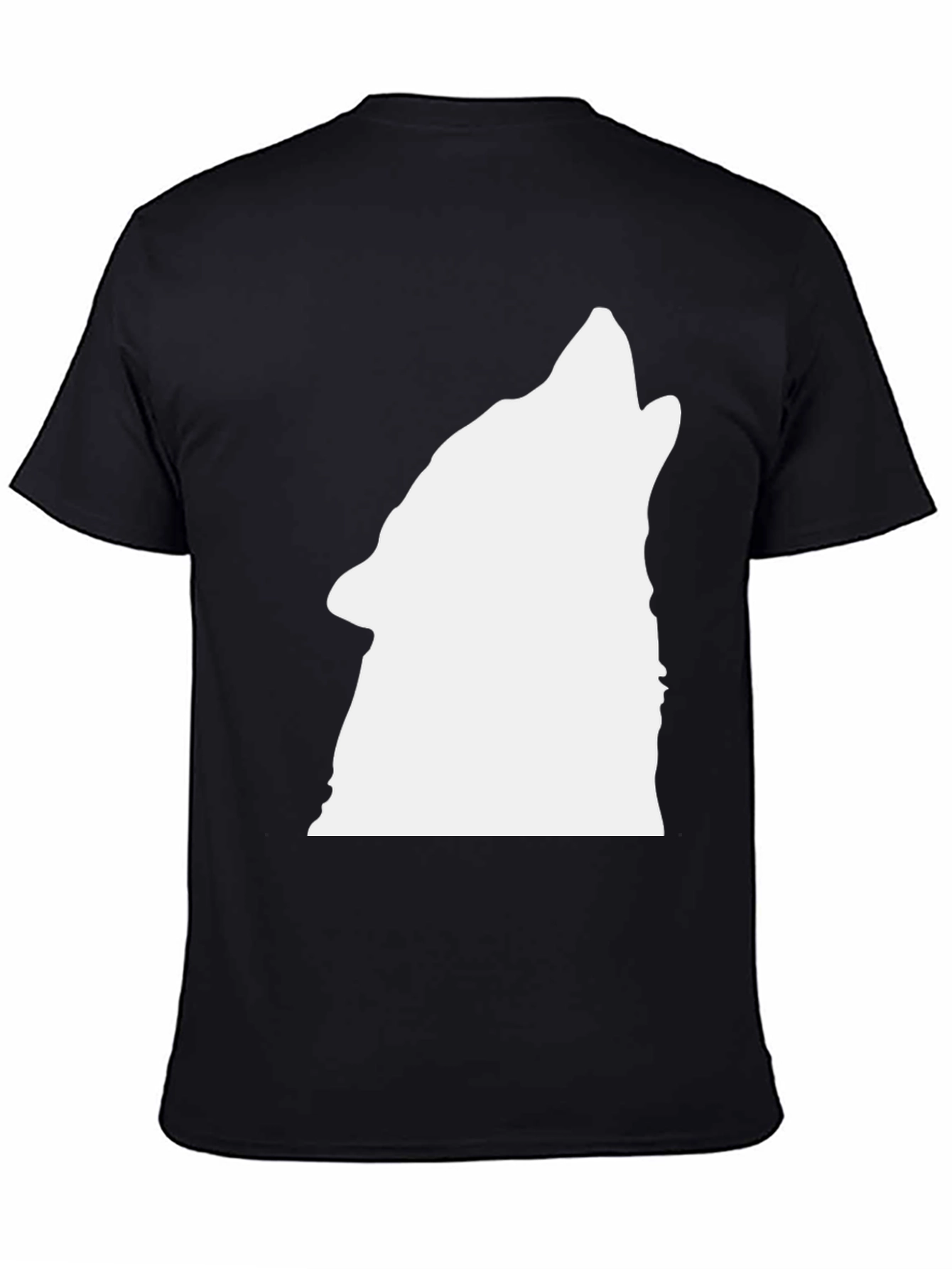 Black Wolf Howl Graphic Tee - Mens Casual Shirt