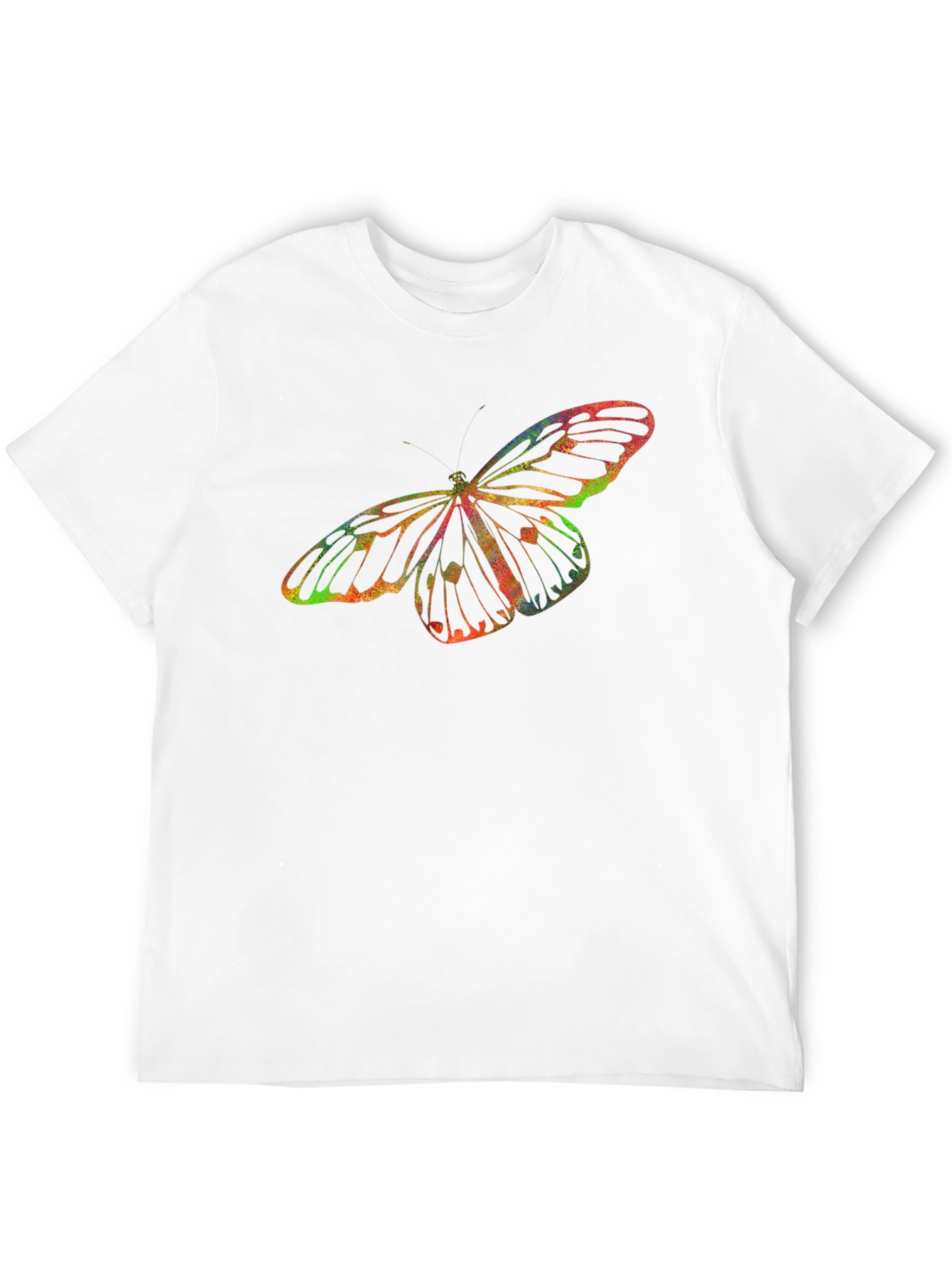 Butterfly Graphic Mens Black T-Shirt