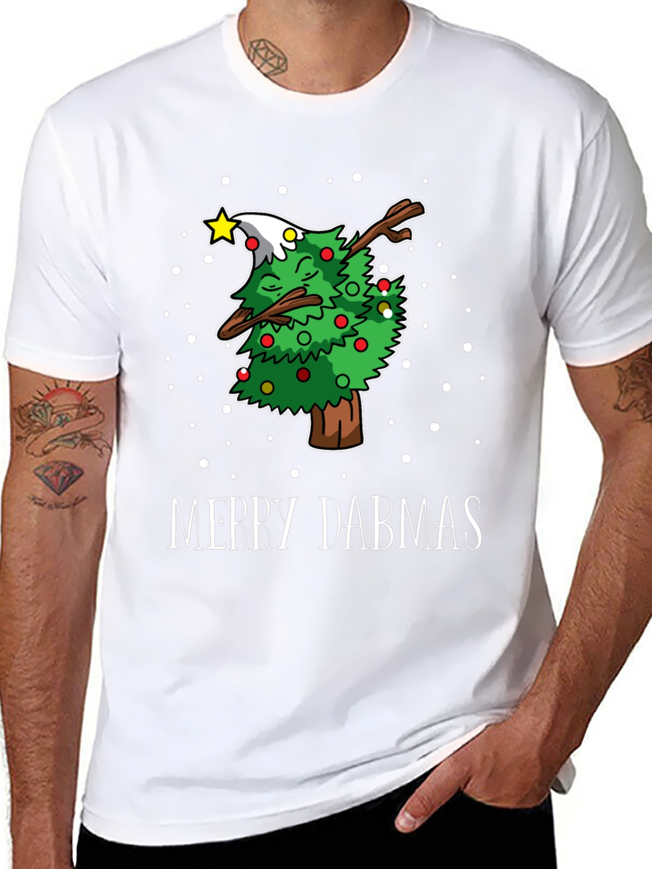 Merry Dabmas Christmas Tree Dabbing T-Shirt