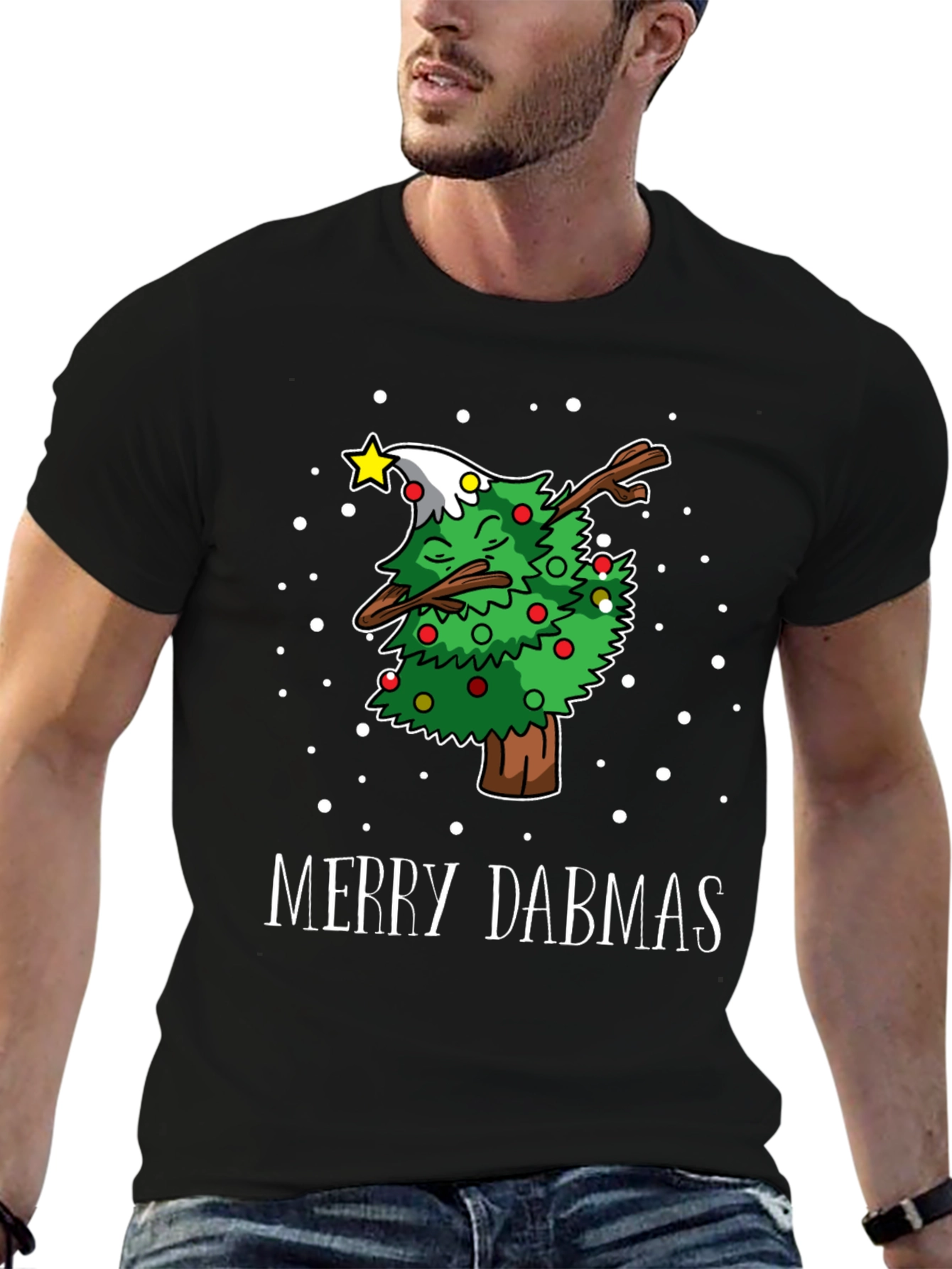 Merry Dabmas Christmas Tree Dabbing T-Shirt