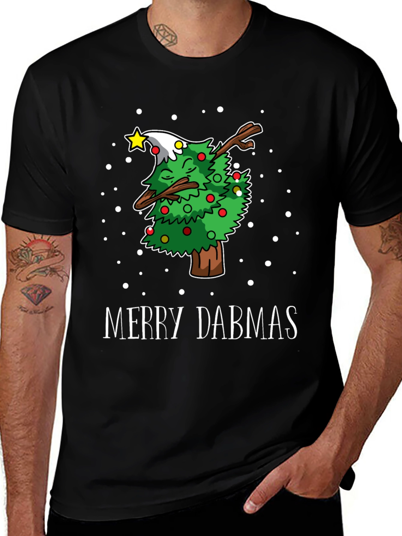 Merry Dabmas Christmas Tree Dabbing T-Shirt