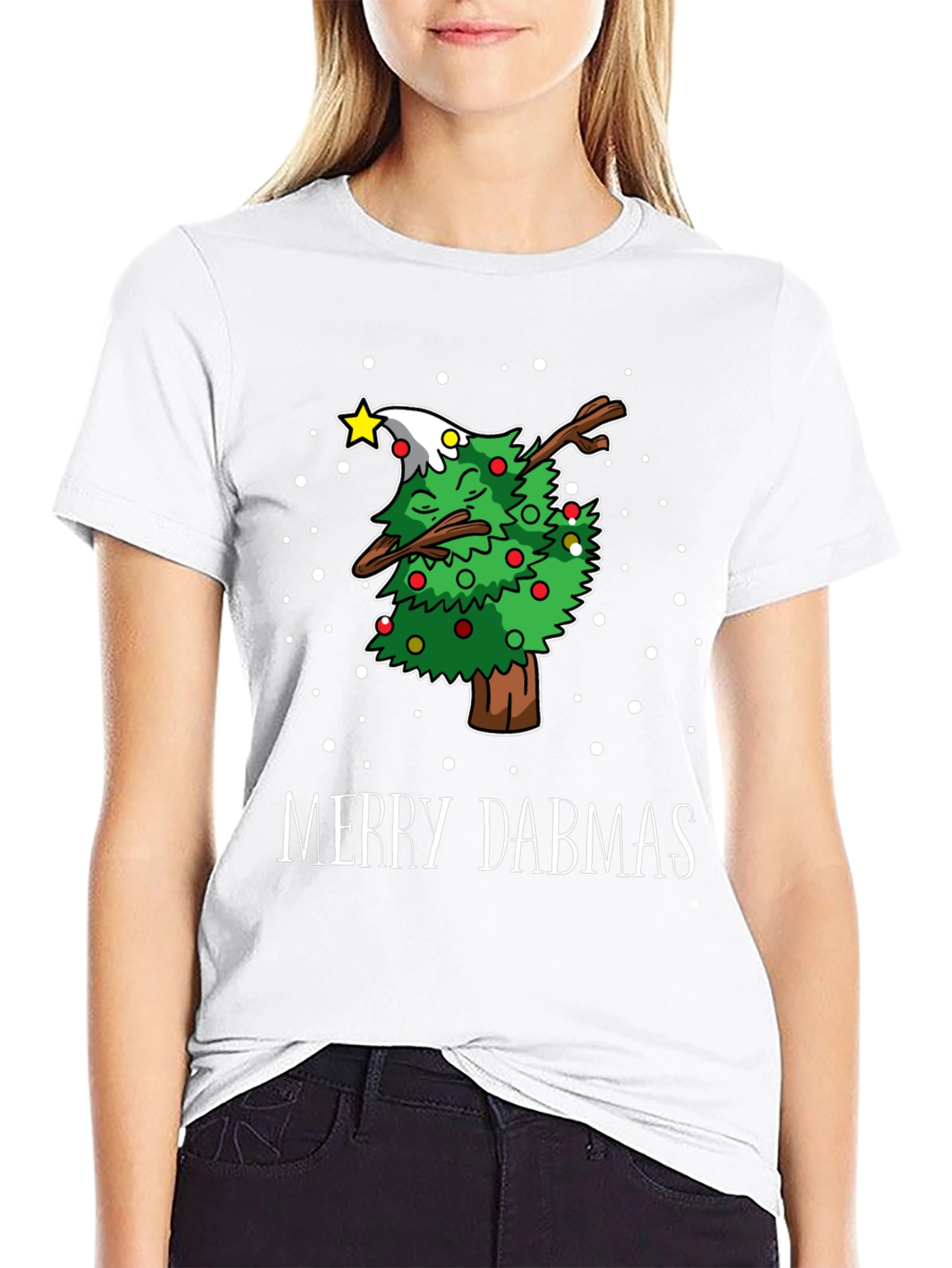 Merry Dabmas Christmas Tree Dabbing T-Shirt
