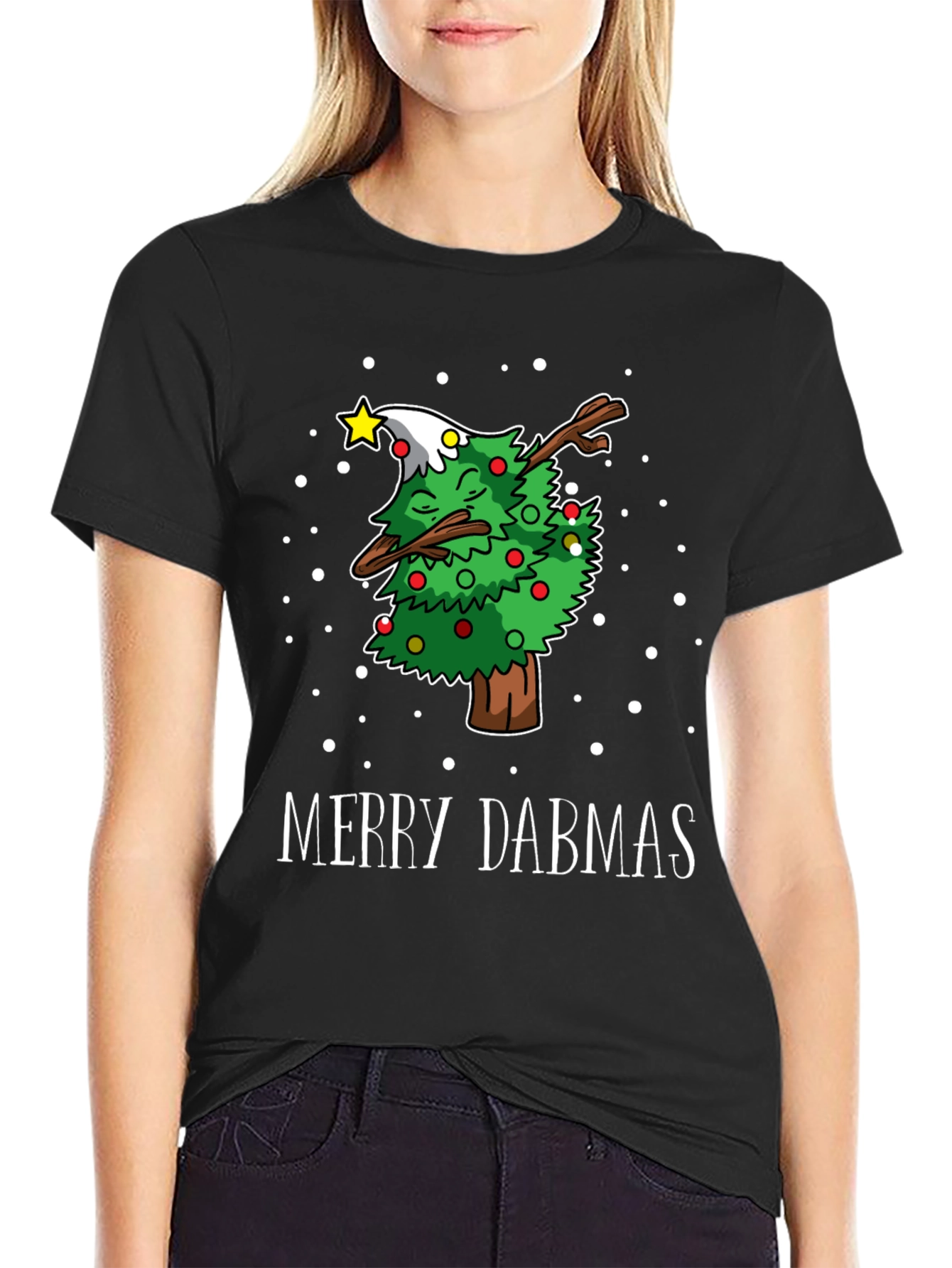Merry Dabmas Christmas Tree Dabbing T-Shirt