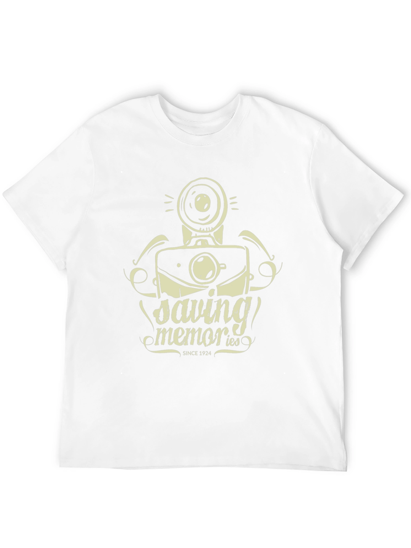 Retro Camera Saving Memories Black T-Shirt