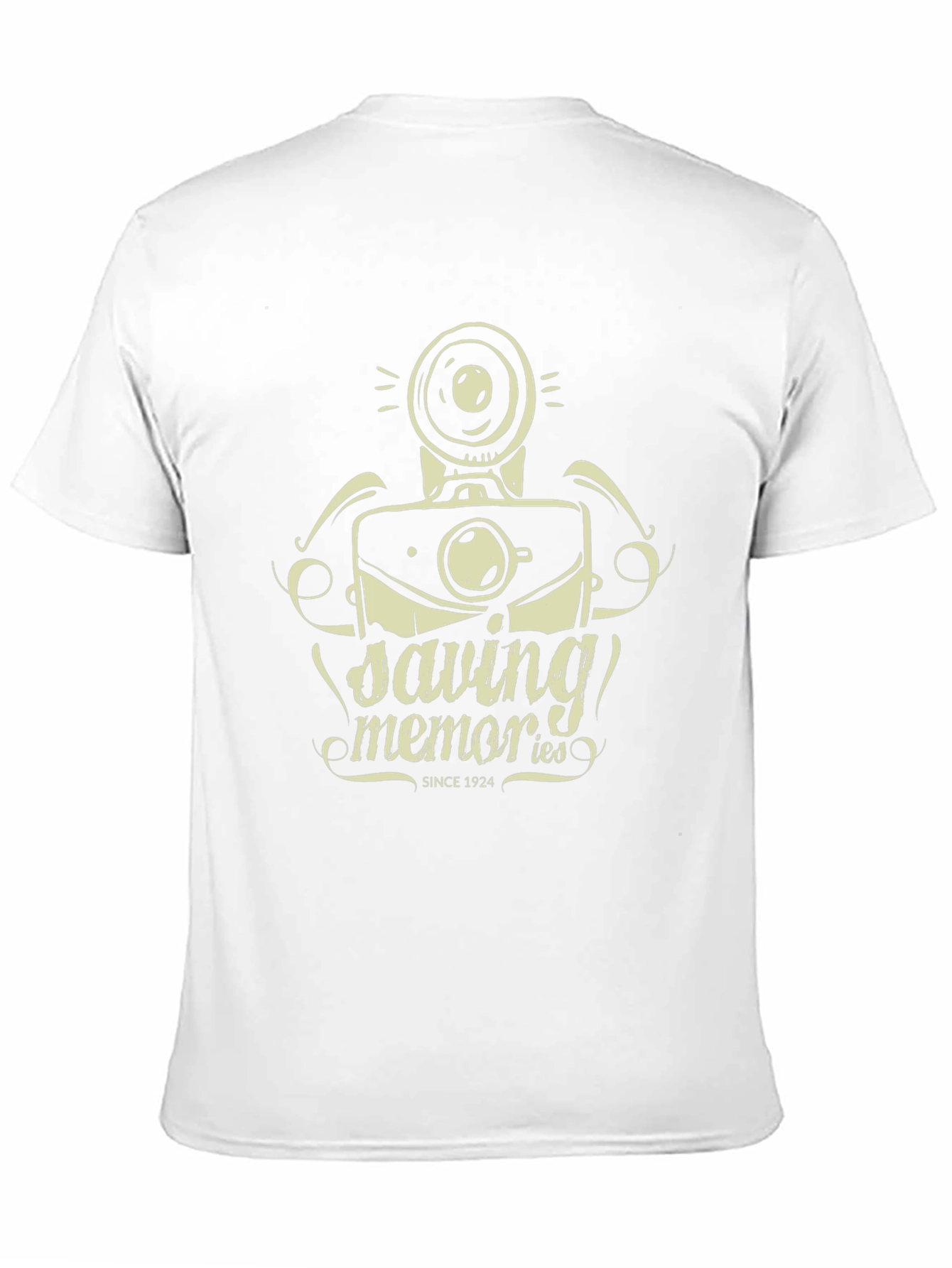 Retro Camera Saving Memories Black T-Shirt