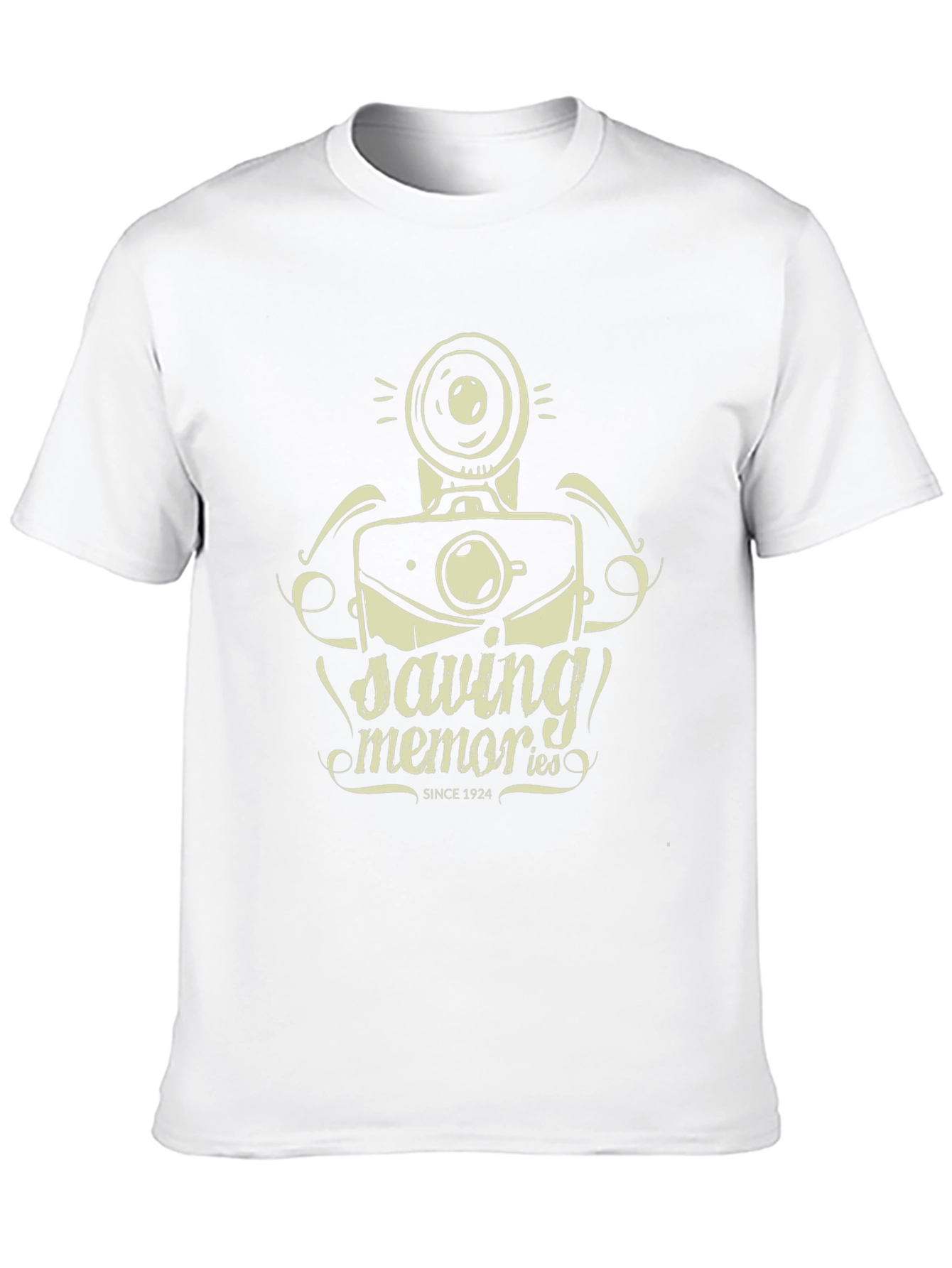 Retro Camera Saving Memories Black T-Shirt