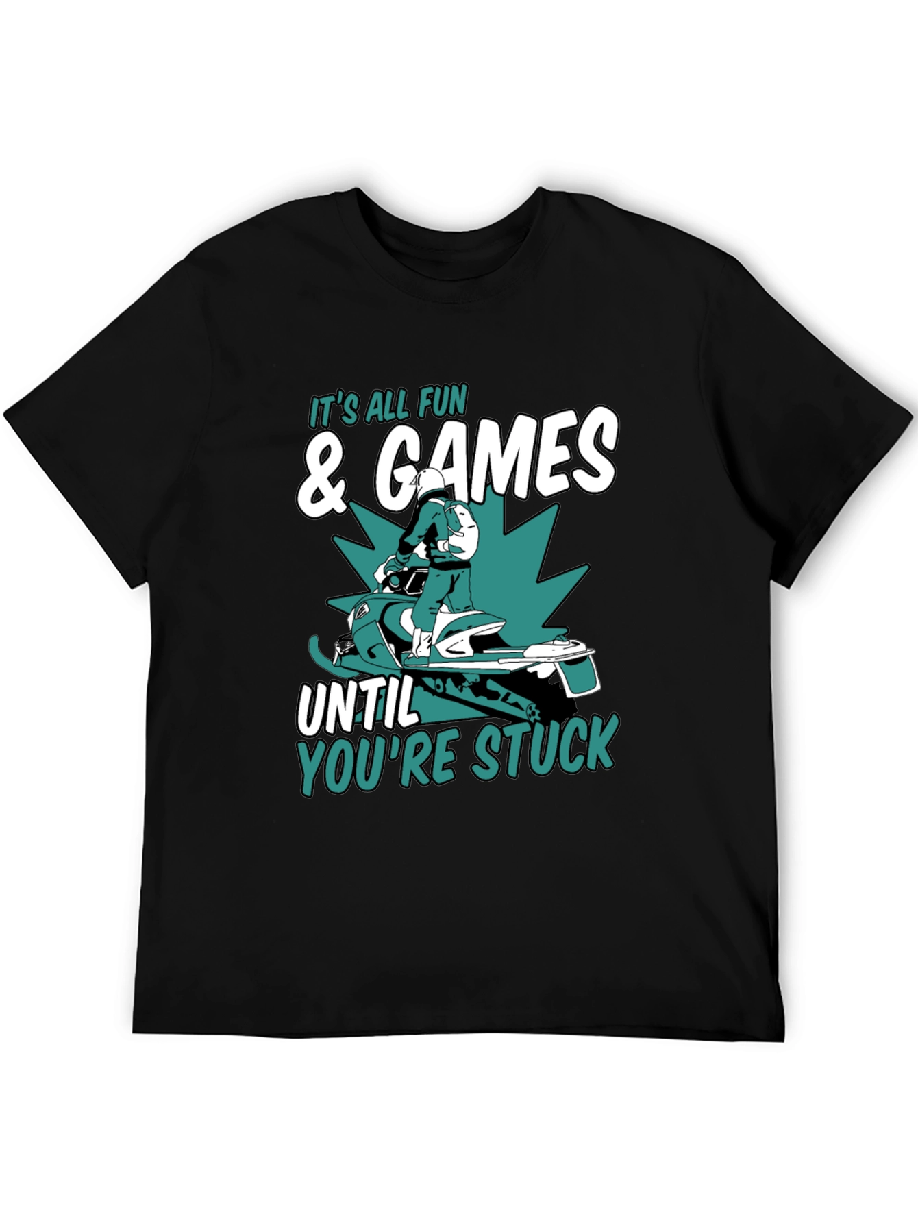 Fun & Games Snowmobile T-Shirt - Stuck Humor