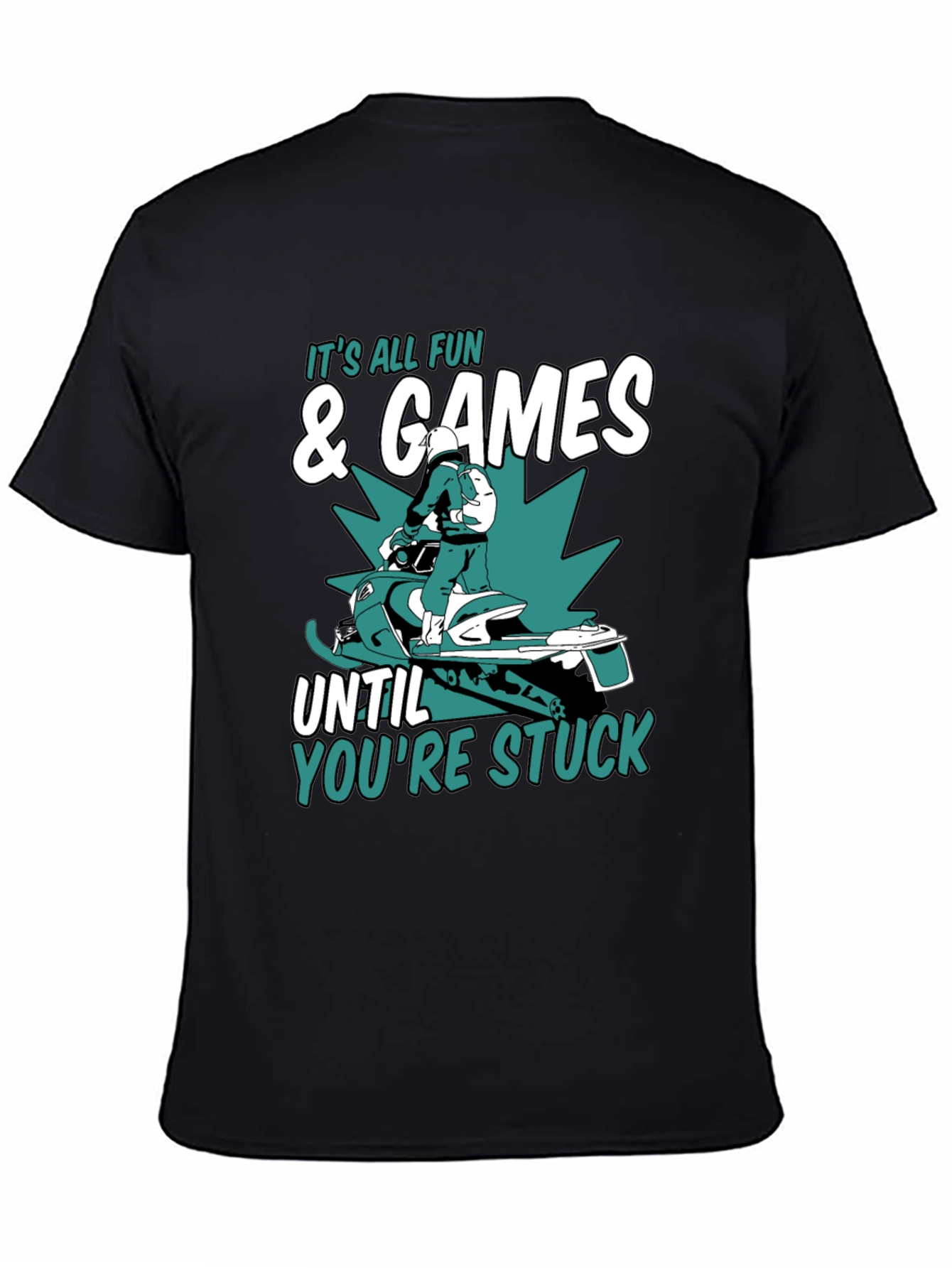 Fun & Games Snowmobile T-Shirt - Stuck Humor
