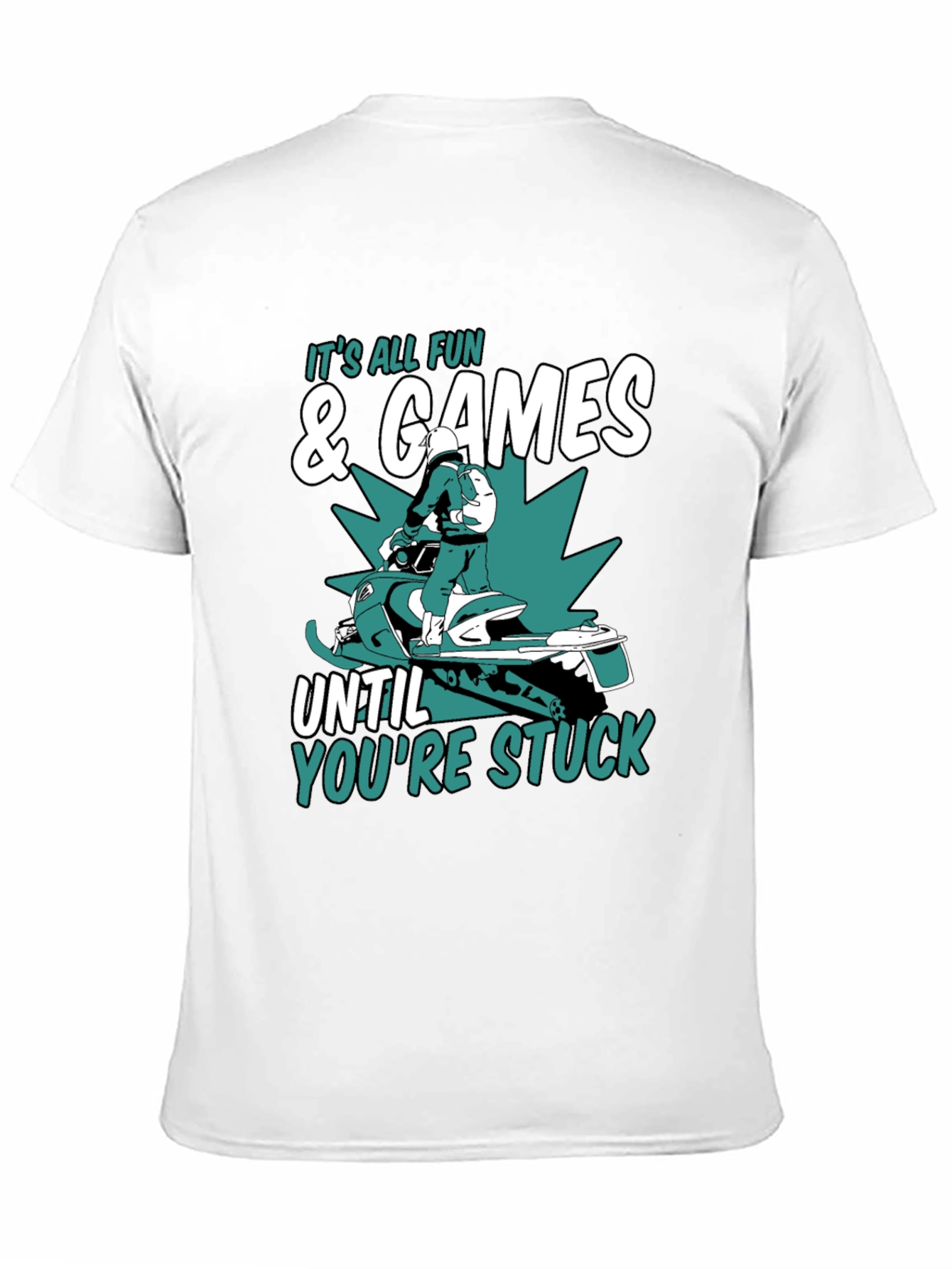 Fun & Games Snowmobile T-Shirt - Stuck Humor