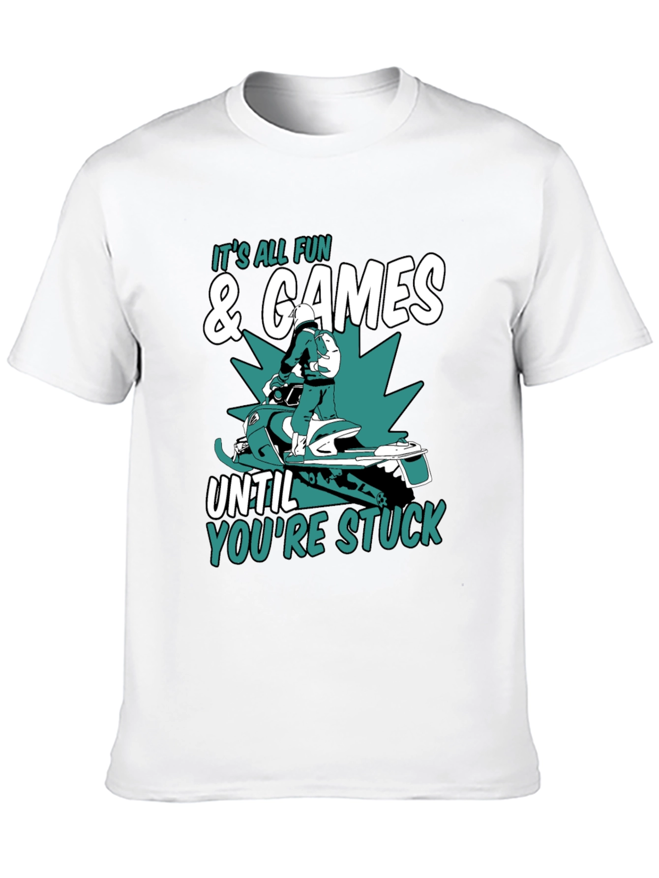 Fun & Games Snowmobile T-Shirt - Stuck Humor